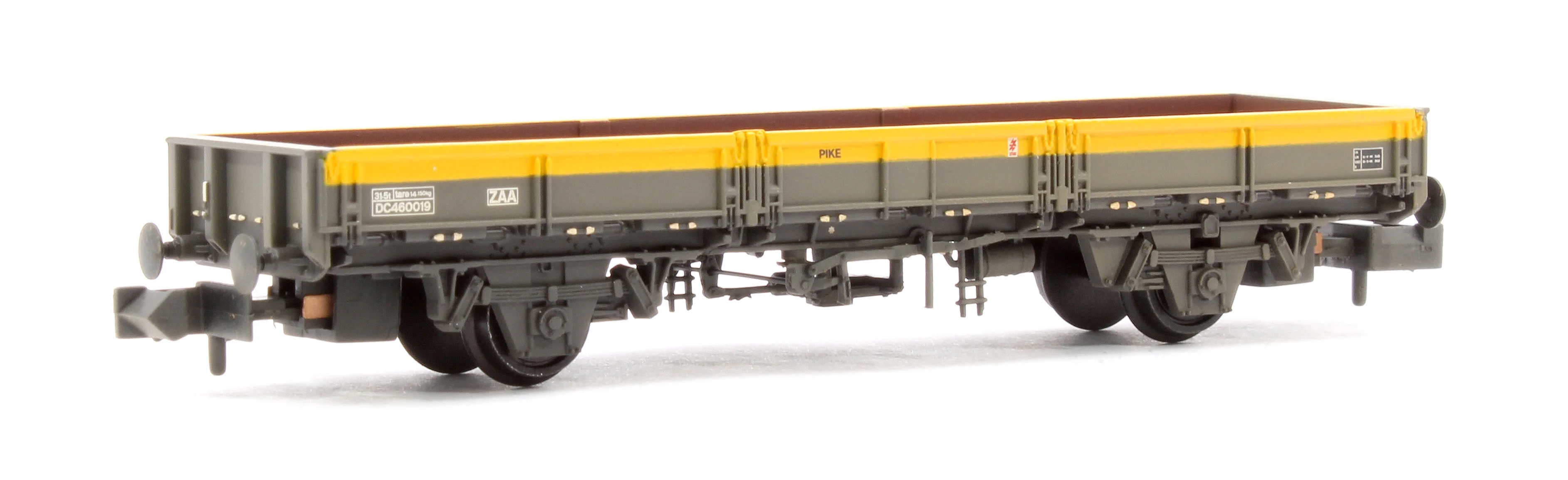 377-730B BR ZAA 'Pike' Open Wagon BR Engineers Grey & Yellow No.DC460019 - Weathered - Image 3