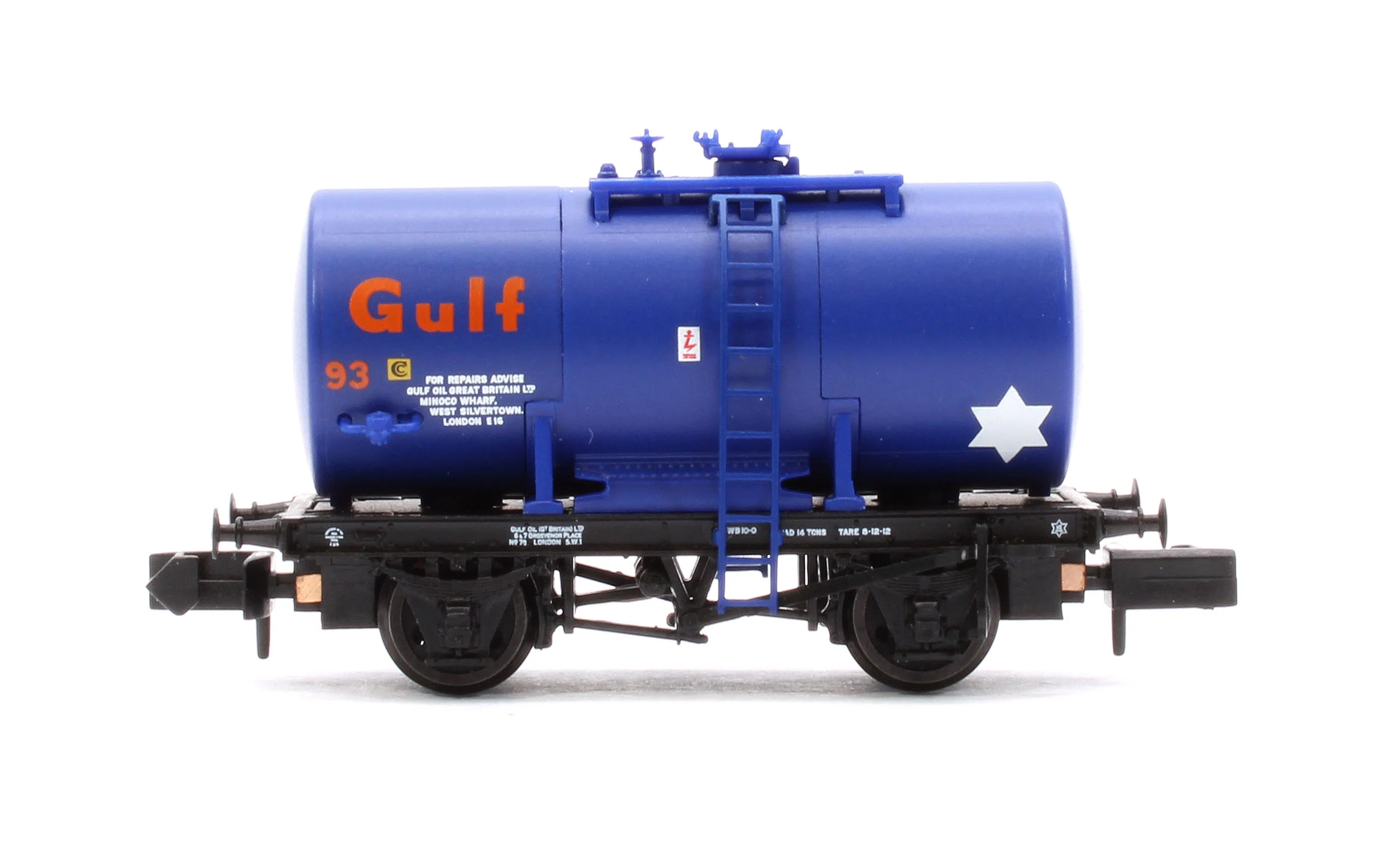 378-001A 14T Anchor-Mounted Tank Wagon 'Gulf' Blue No. 93 - Image 2