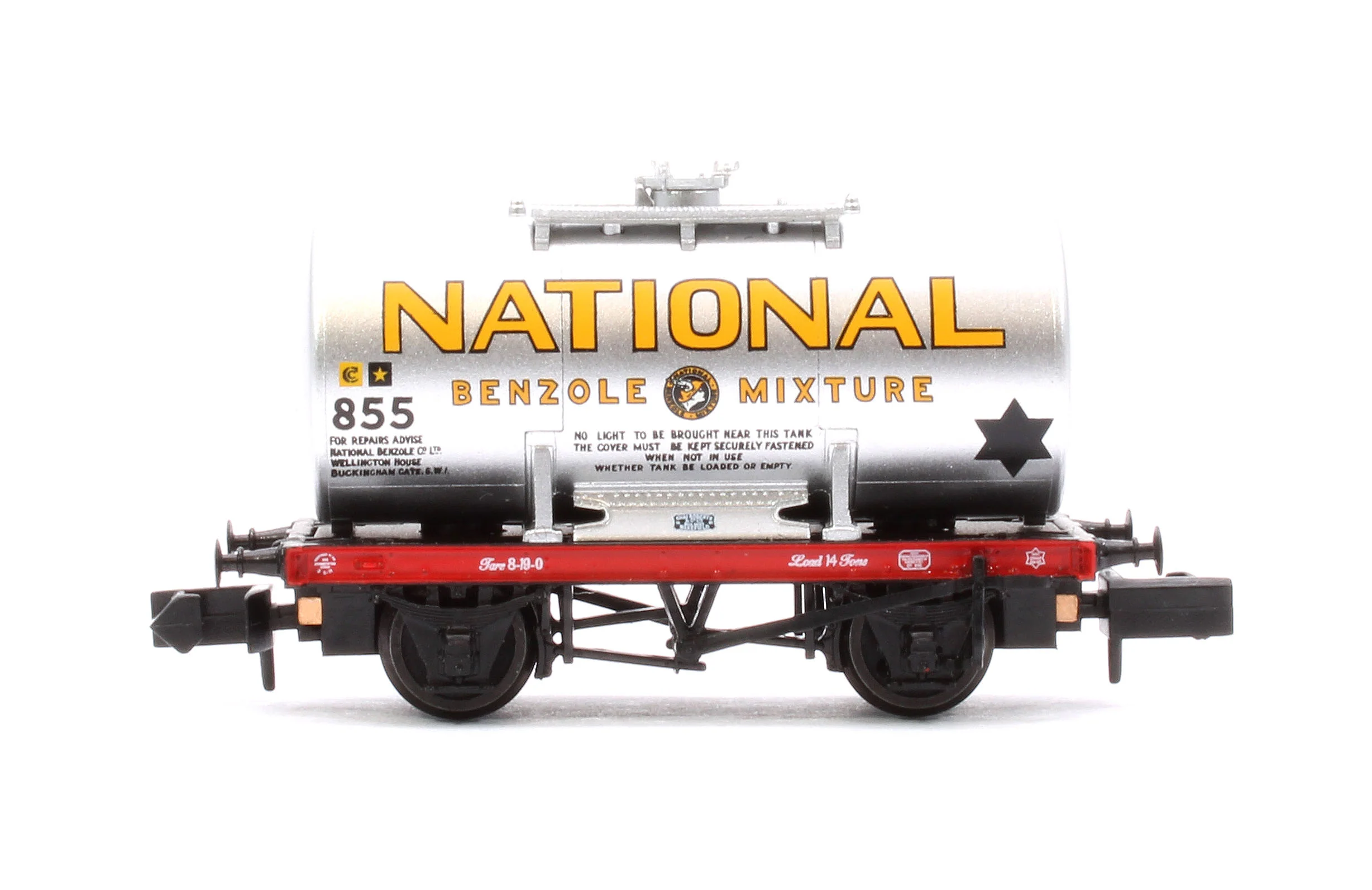 378-002 14T Anchor-Mounted Tank Wagon 'National Benzole' Silver No. 855 - Image 2