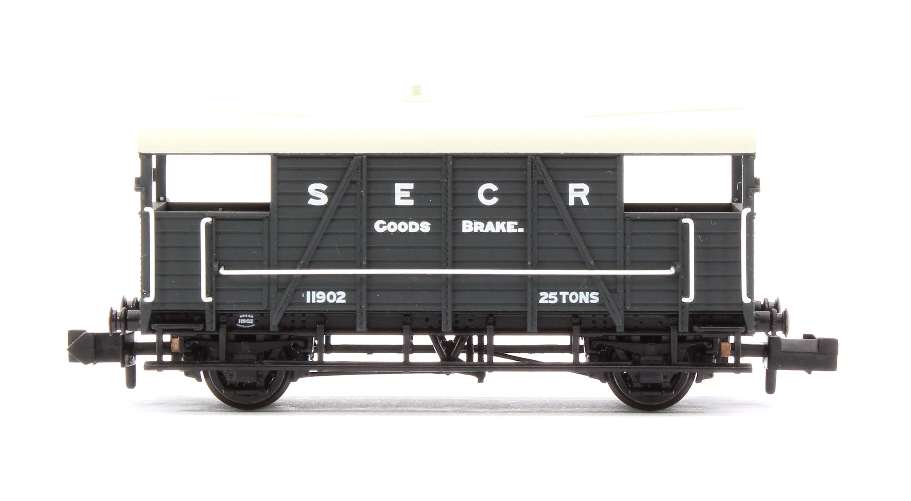 378-025 SE&CR 25T 'Dance Hall' Brake Van SE&CR Grey No.11902 - Image 2