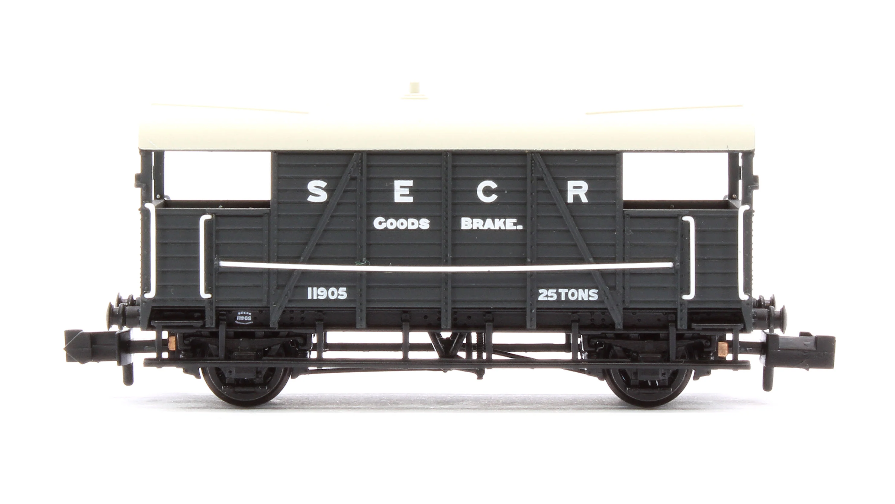 378-025A SE&CR 25T 'Dance Hall' Brake Van SE&CR Grey No.11905 - Image 2