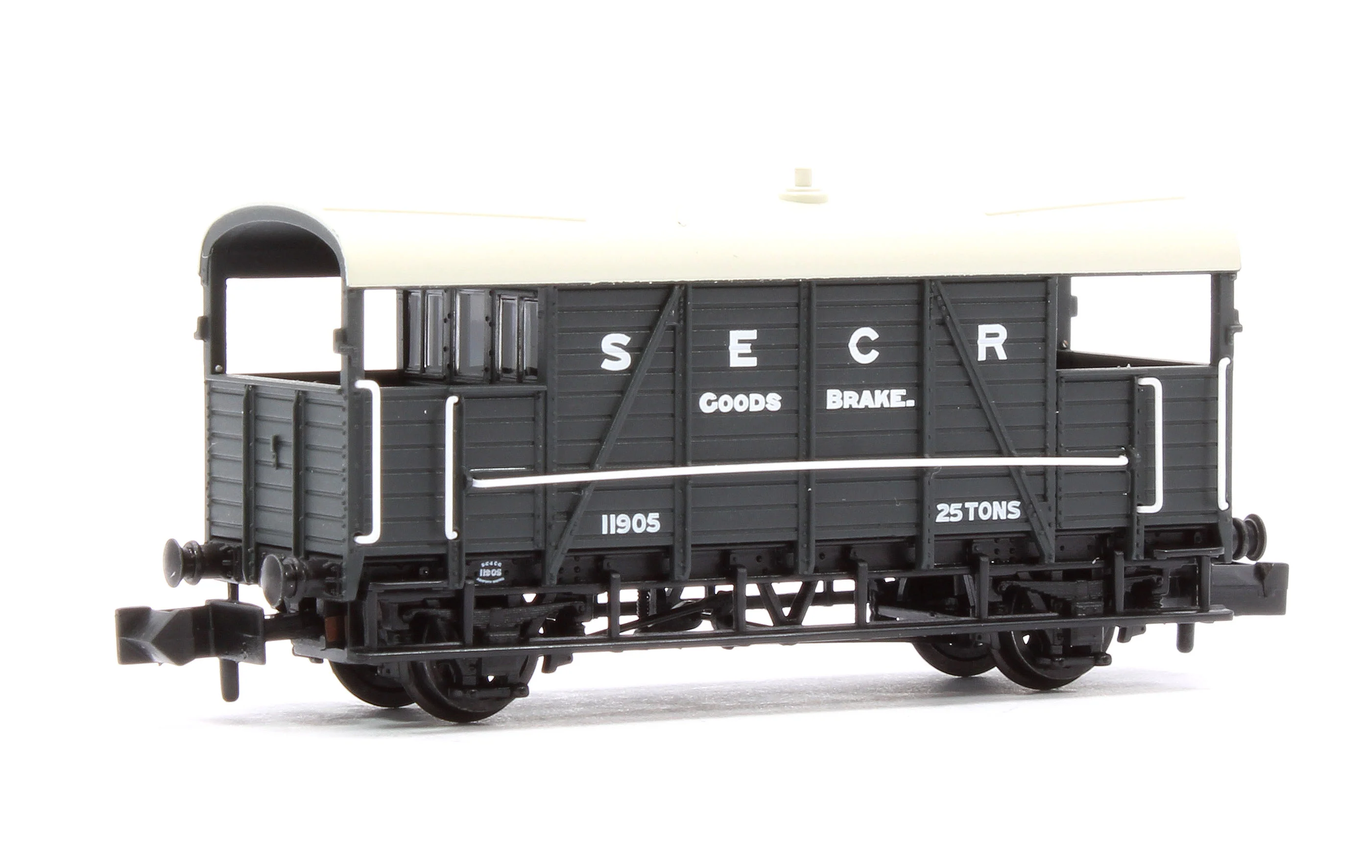 378-025A SE&CR 25T 'Dance Hall' Brake Van SE&CR Grey No.11905 - Image 3
