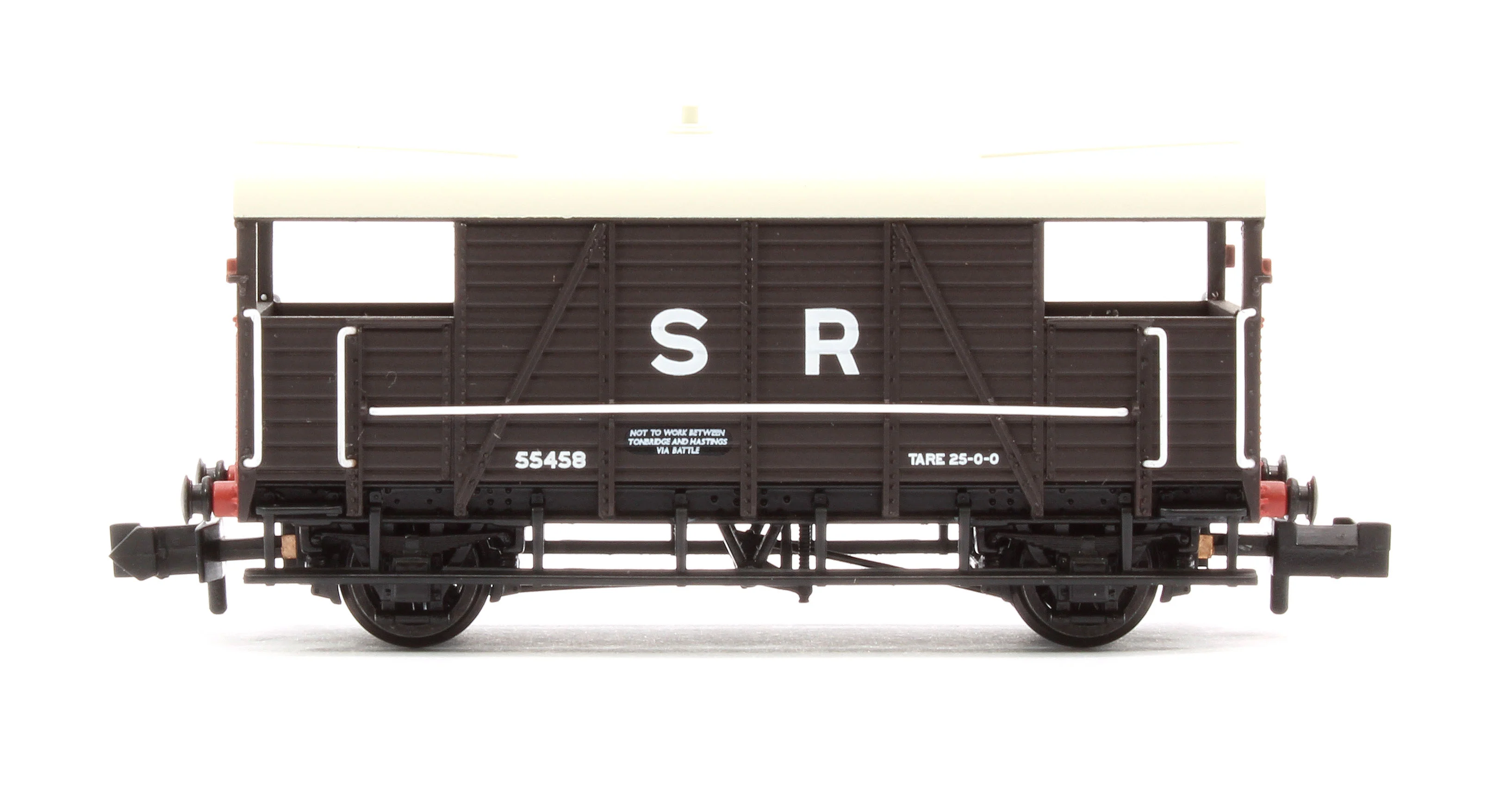 378-026A SE&CR 25T 'Dance Hall' Brake Van SR Brown No.55458 - Image 2