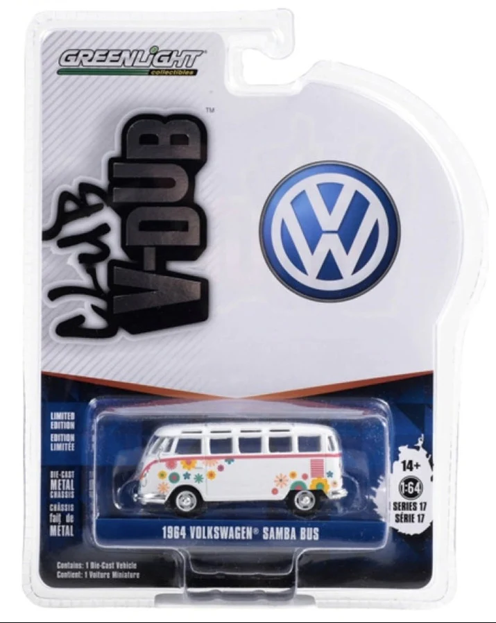 GL36080-B Club V-Dub Series 17 - 1964 VW Type 2 (T1) Samba Bus - Flower Power