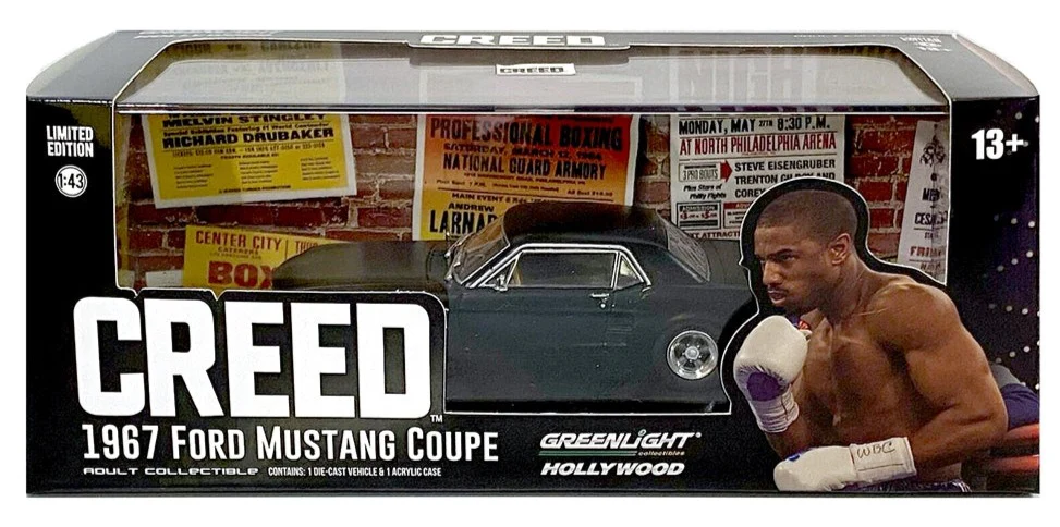 GL86615 Creed (2015 Movie) 1967 Ford Mustang Coupe - Matt Black - Image 2