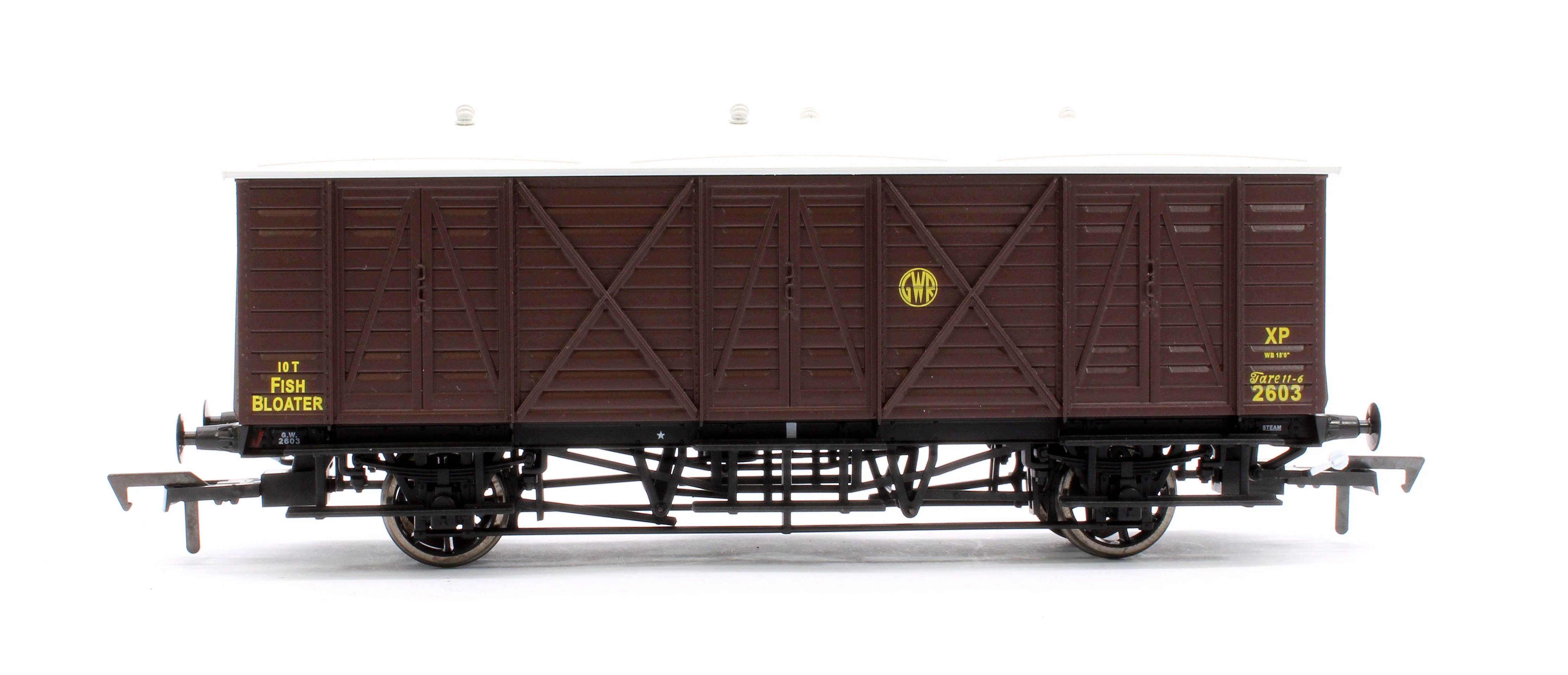 E87059 GWR 10T 'Bloater' Fish Van GWR Brown (Shirtbutton) No. 2603 - Image 2