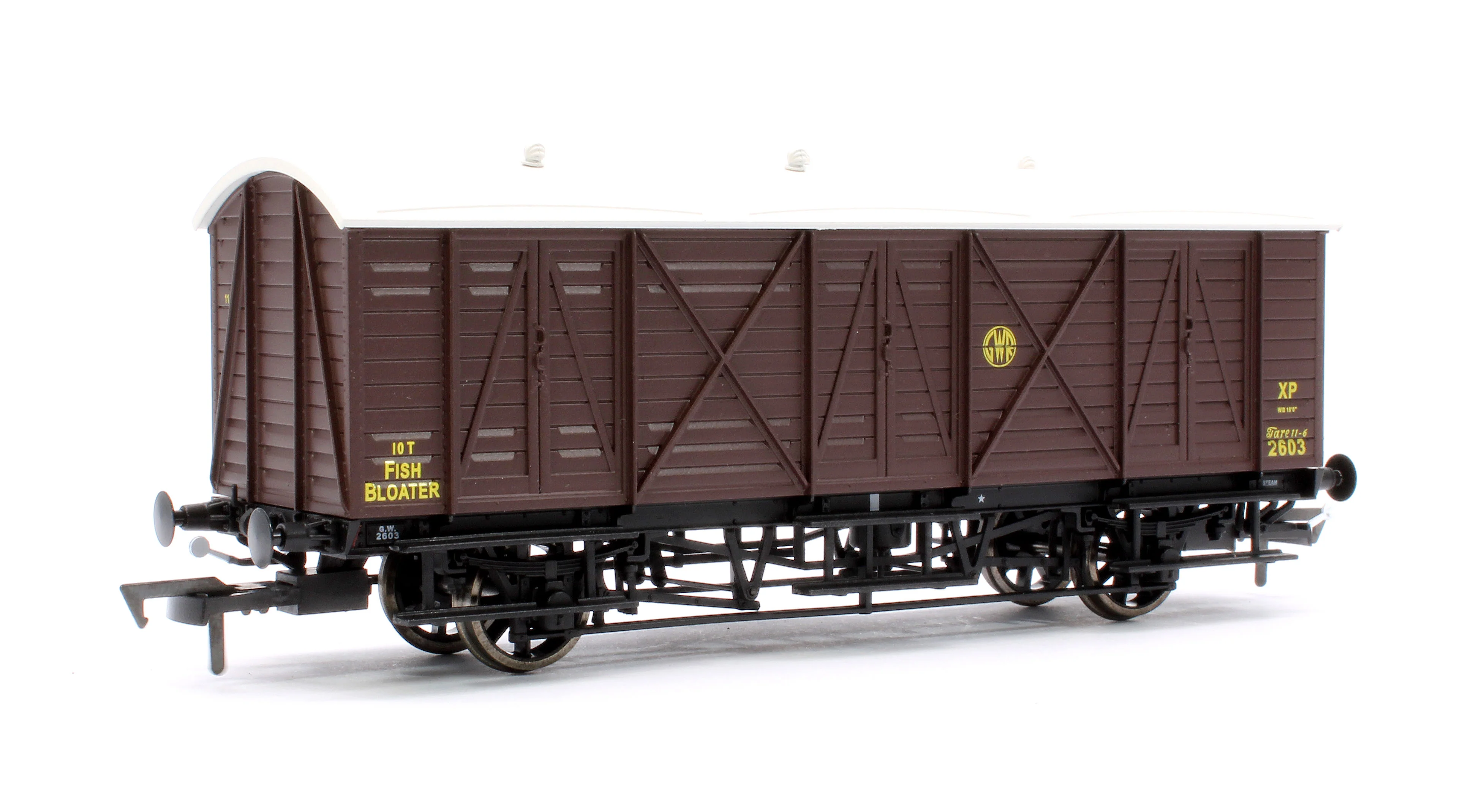 E87059 GWR 10T 'Bloater' Fish Van GWR Brown (Shirtbutton) No. 2603 - Image 3