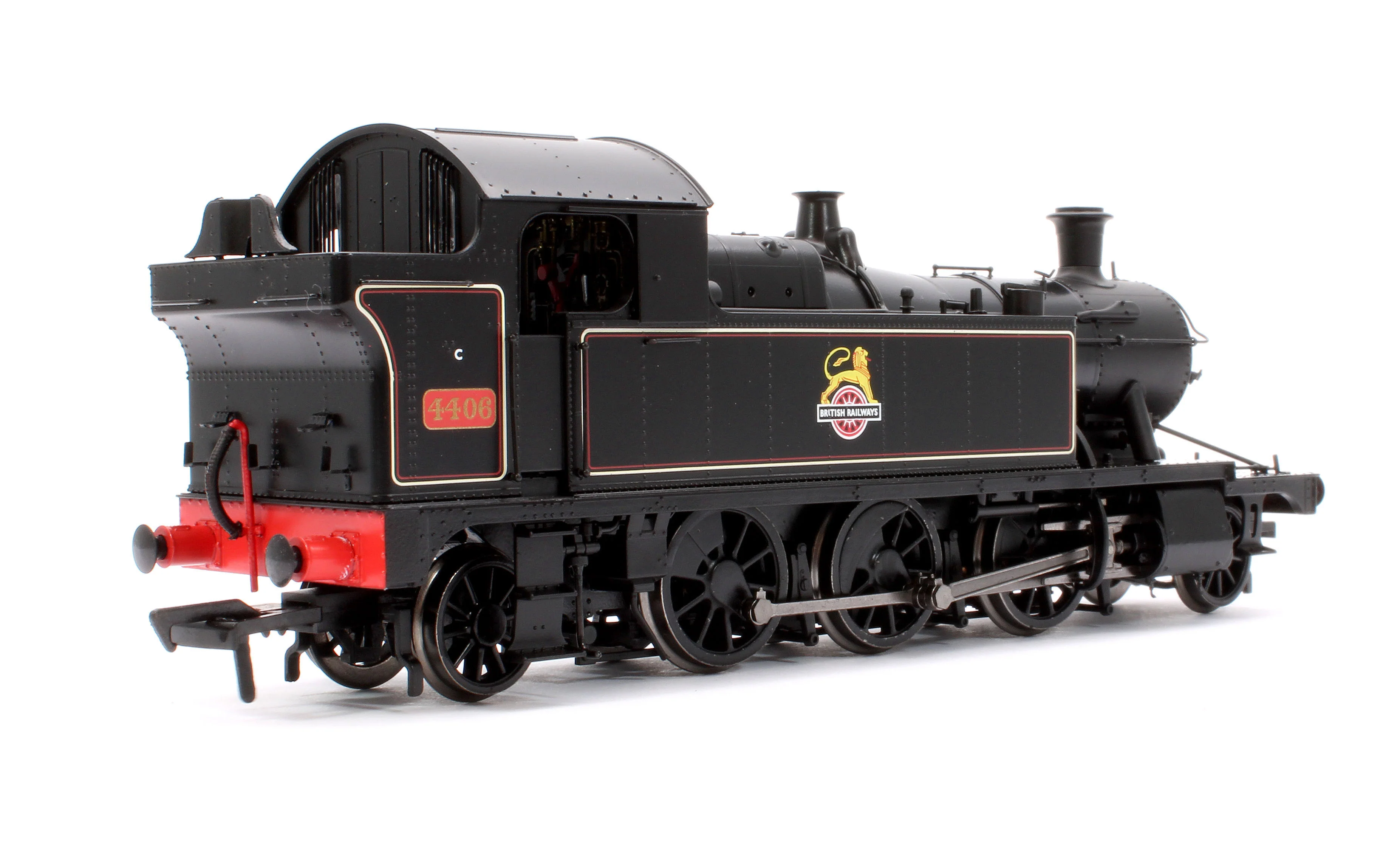951507 GWR 44XX ‘Small Prairie’ BR Early Crest Lined Black No.4406 2-6-2T Steam Locomotive - DCC Sound - Image 3