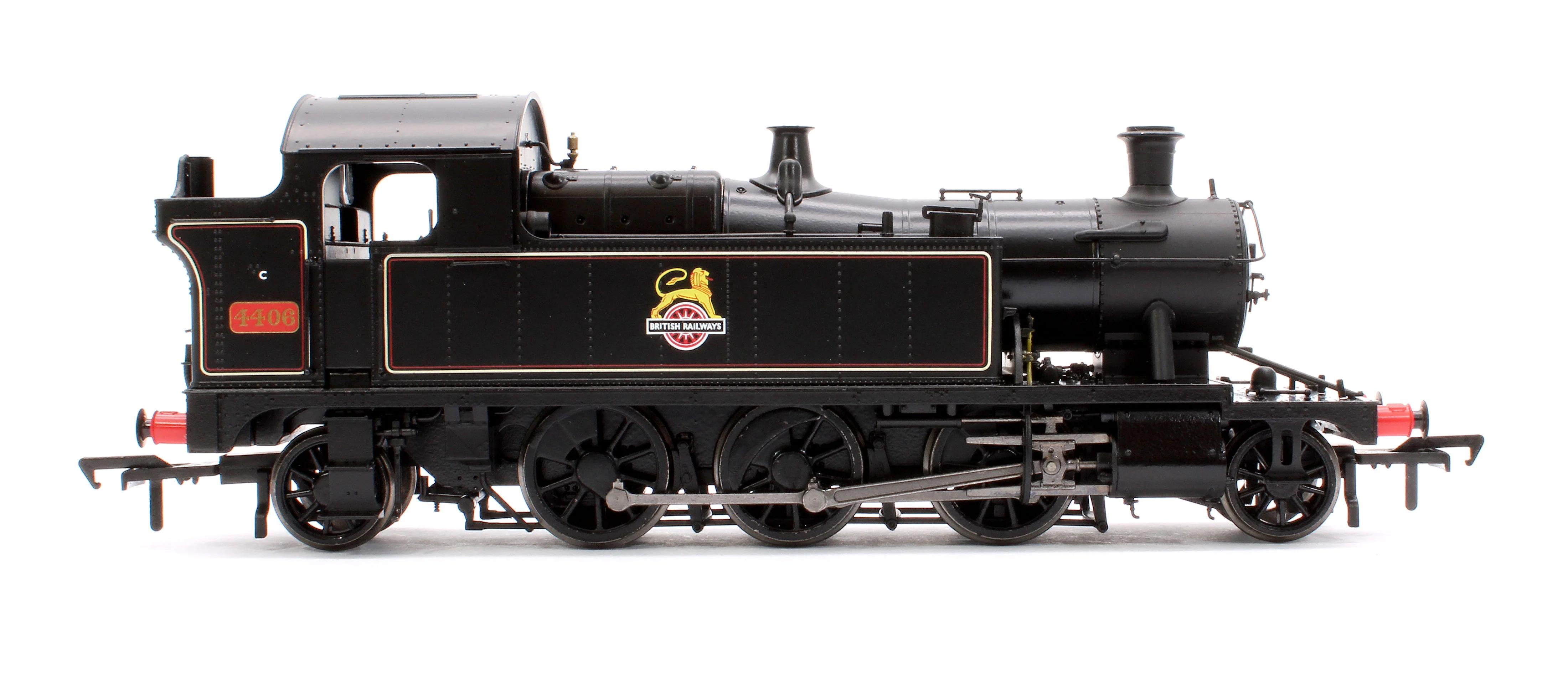 951507 GWR 44XX ‘Small Prairie’ BR Early Crest Lined Black No.4406 2-6-2T Steam Locomotive - DCC Sound - Image 6