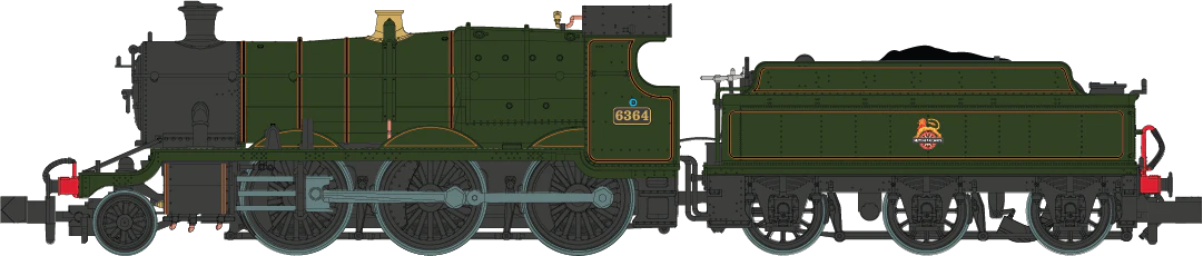 2S-043-005S GWR Churchward Built 63xx 2-6-0 Mogul 6364 BR Green, Early Crest - Sound Fitted - Image 2