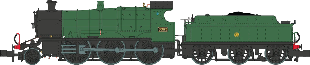 2S-043-002 GWR Churchward Built 63xx 2-6-0 Mogul 6385 Shirt Button Green - Image 2