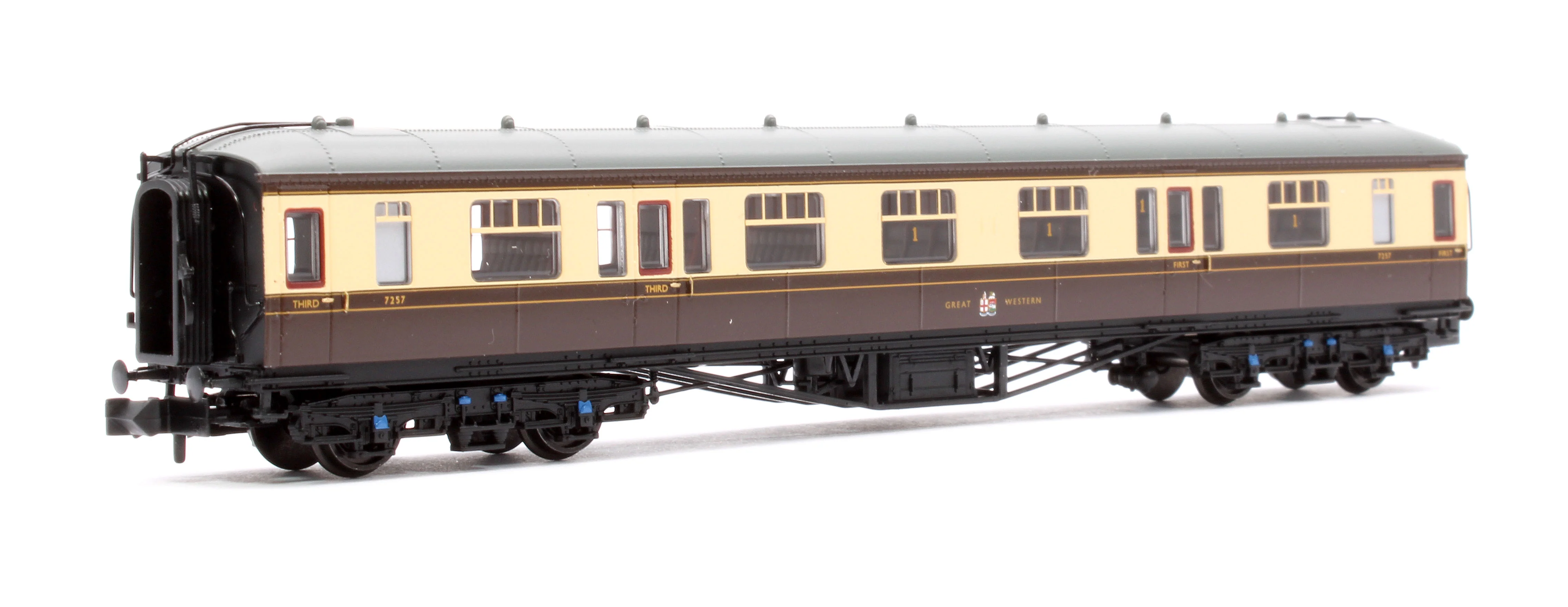 374-561B GWR Hawksworth Composite Corridor GWR Chocolate & Cream No.7257