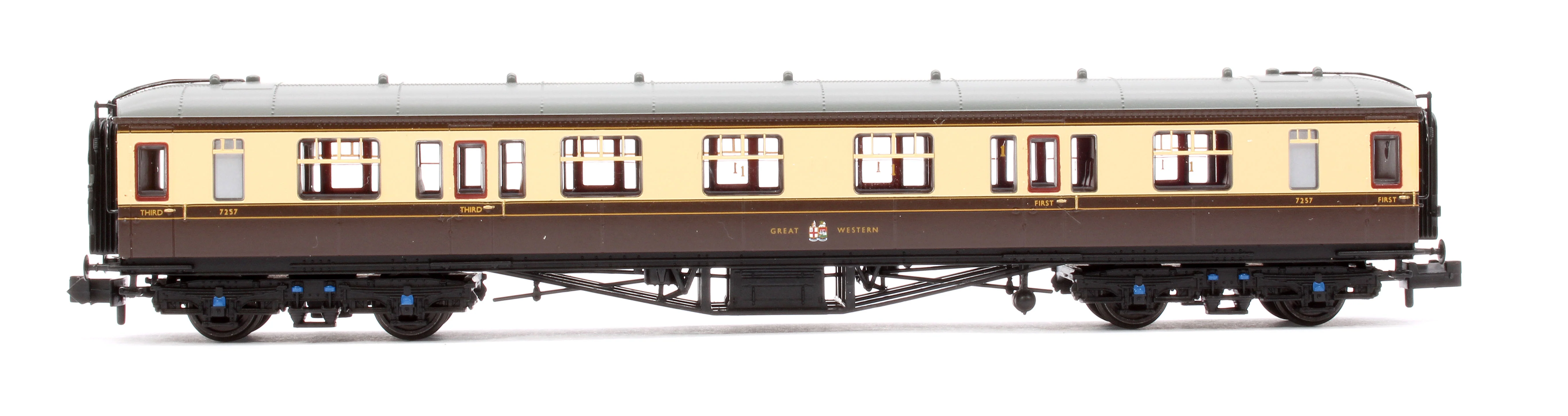 374-561B GWR Hawksworth Composite Corridor GWR Chocolate & Cream No.7257 - Image 2