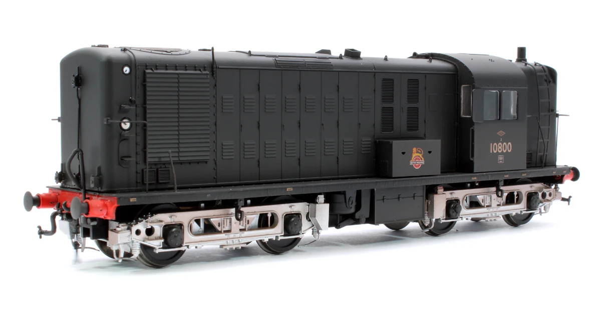 1081 North British Prototype 10800 BR Early Emblem Black with Silver Bogies (SR/LMR Post-1954) Diesel Locomotive - Weathered