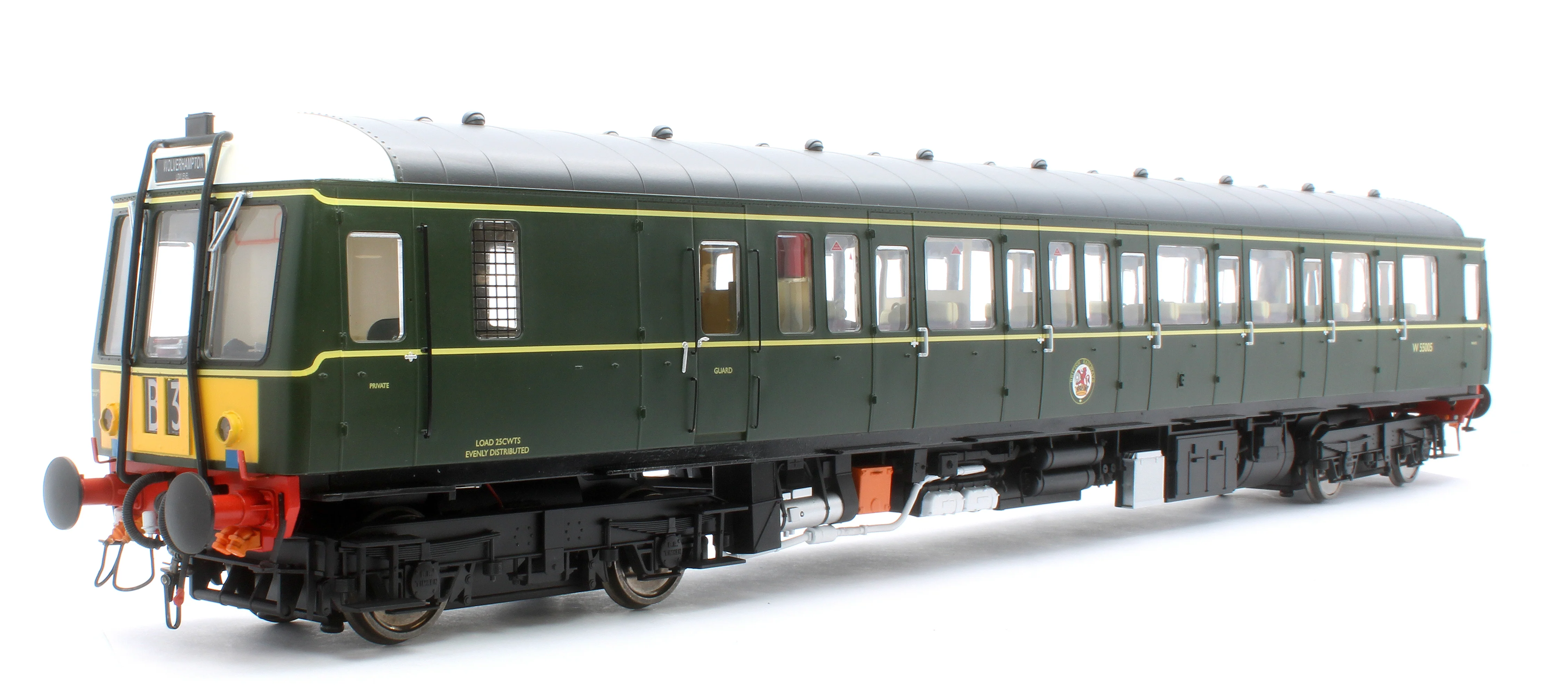 1221 Class 122 BR Green (Small Yellow Panel) Single Car DMU W55005 - Image 3