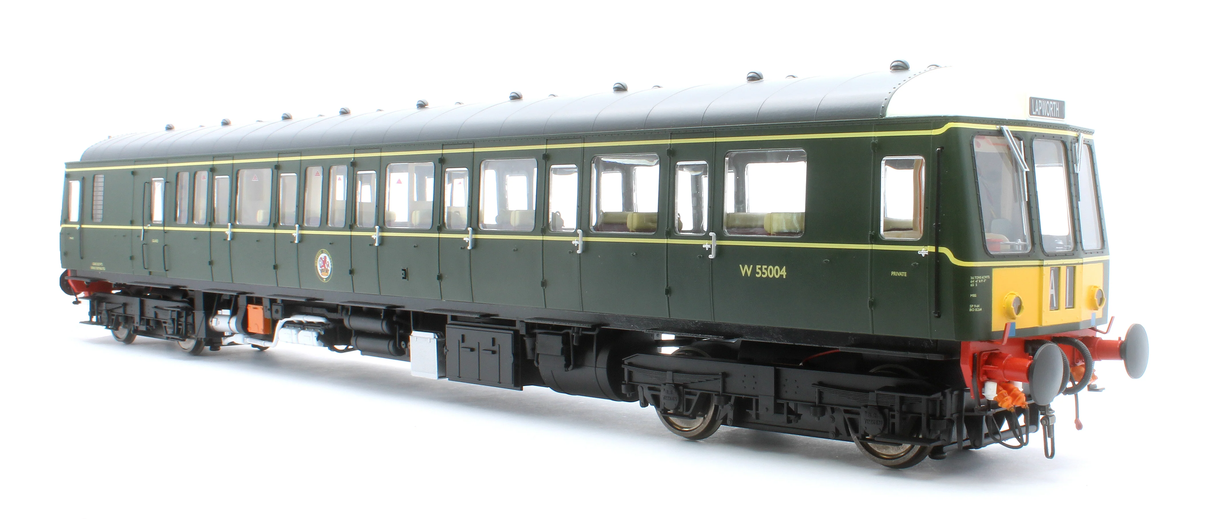 1225 Class 122 BR Green (Small Yellow Panel) Single Car DMU W55004 - Image 4