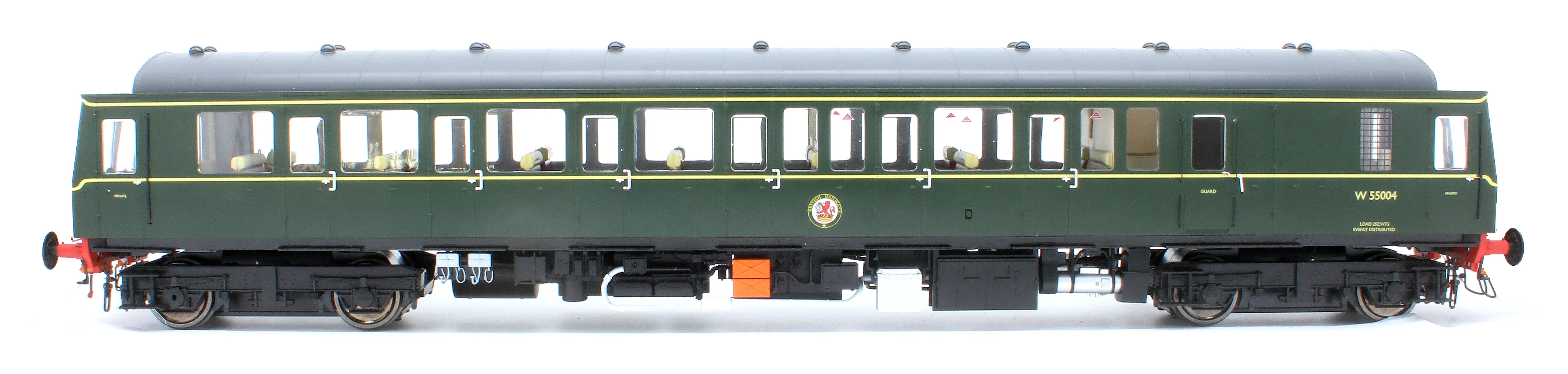 1225 Class 122 BR Green (Small Yellow Panel) Single Car DMU W55004 - Image 5