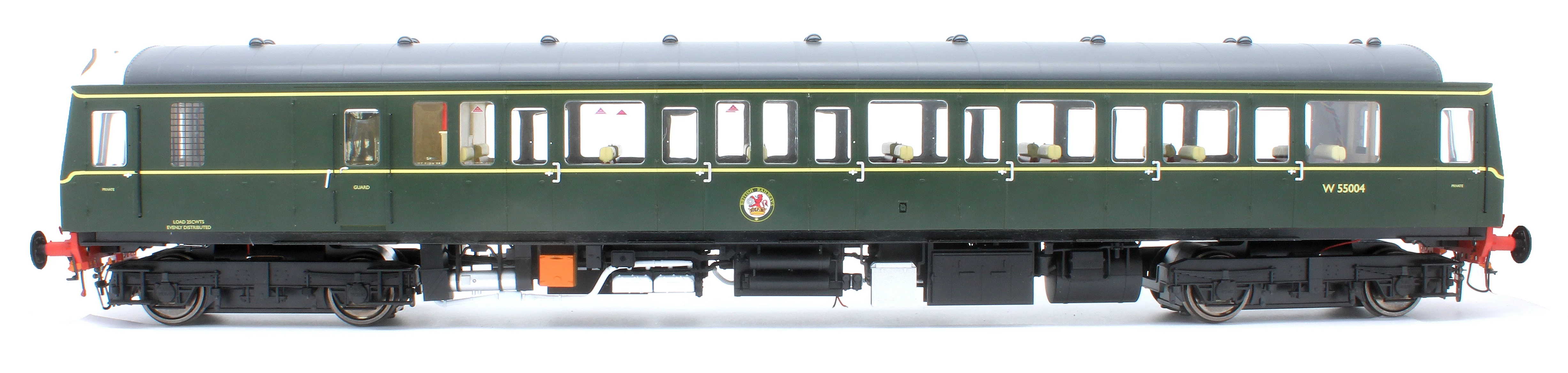 1225 Class 122 BR Green (Small Yellow Panel) Single Car DMU W55004 - Image 6