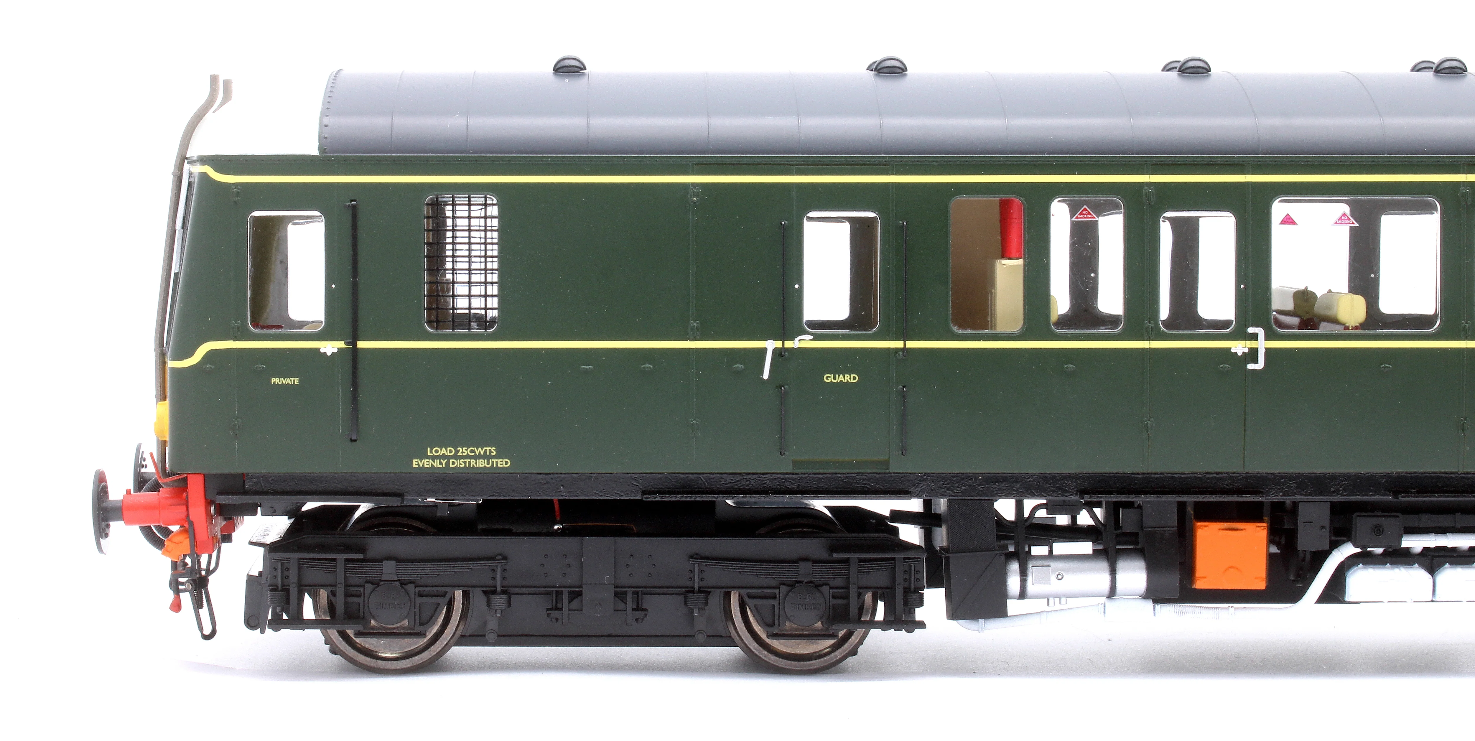 1225 Class 122 BR Green (Small Yellow Panel) Single Car DMU W55004 - Image 7