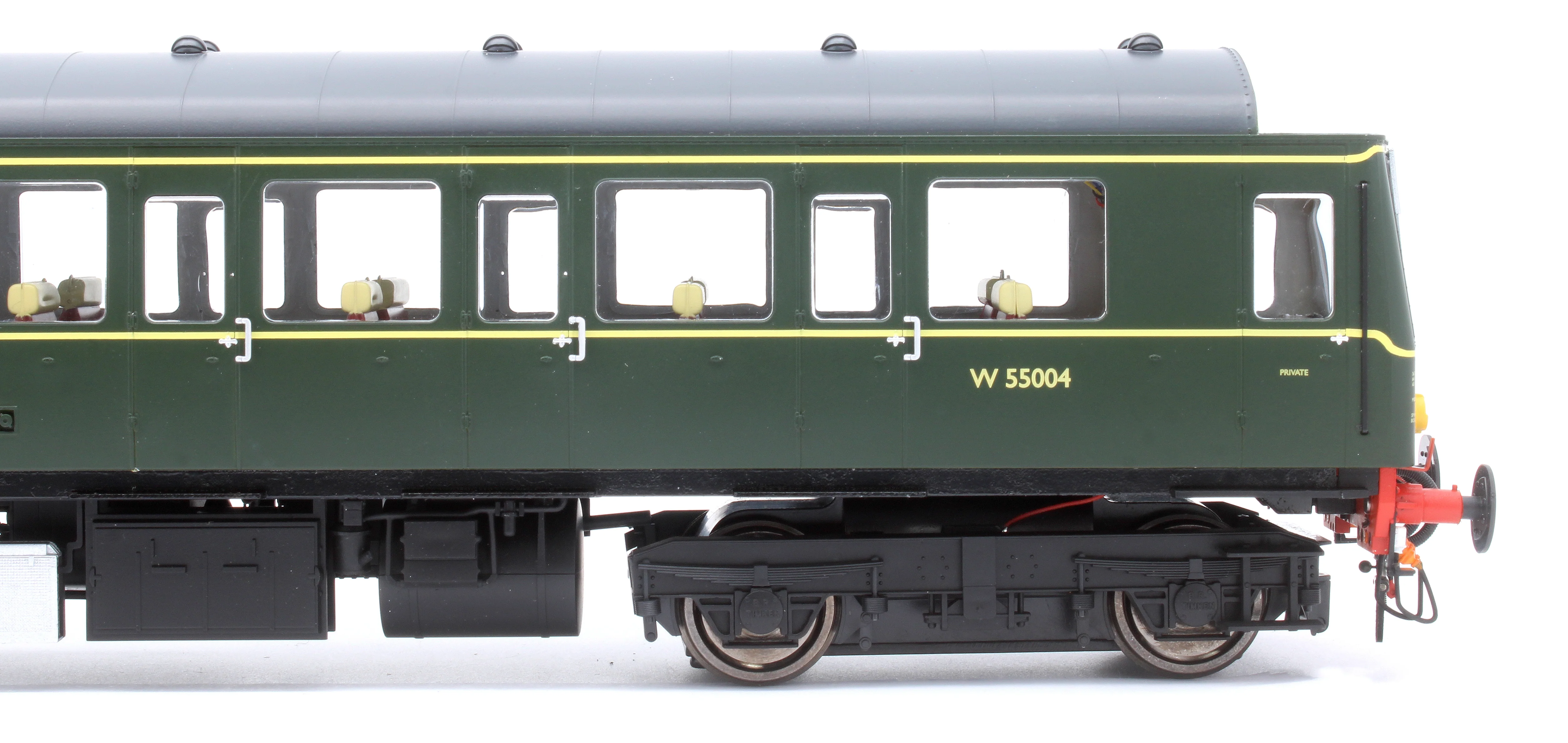 1225 Class 122 BR Green (Small Yellow Panel) Single Car DMU W55004 - Image 8