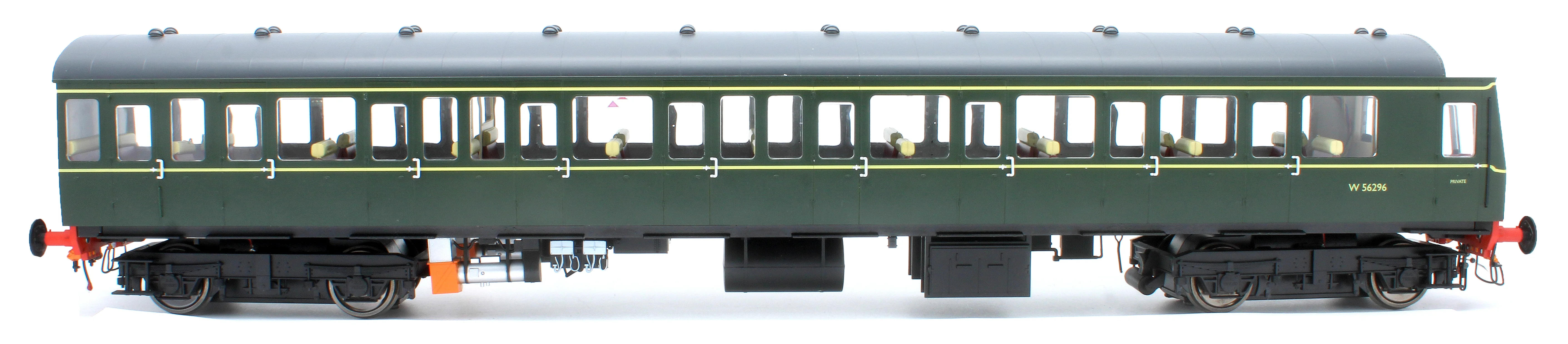1251 Class 150 BR Green (Small Yellow Panel) Unpowered DMU Trailer Car W56296 - Image 6