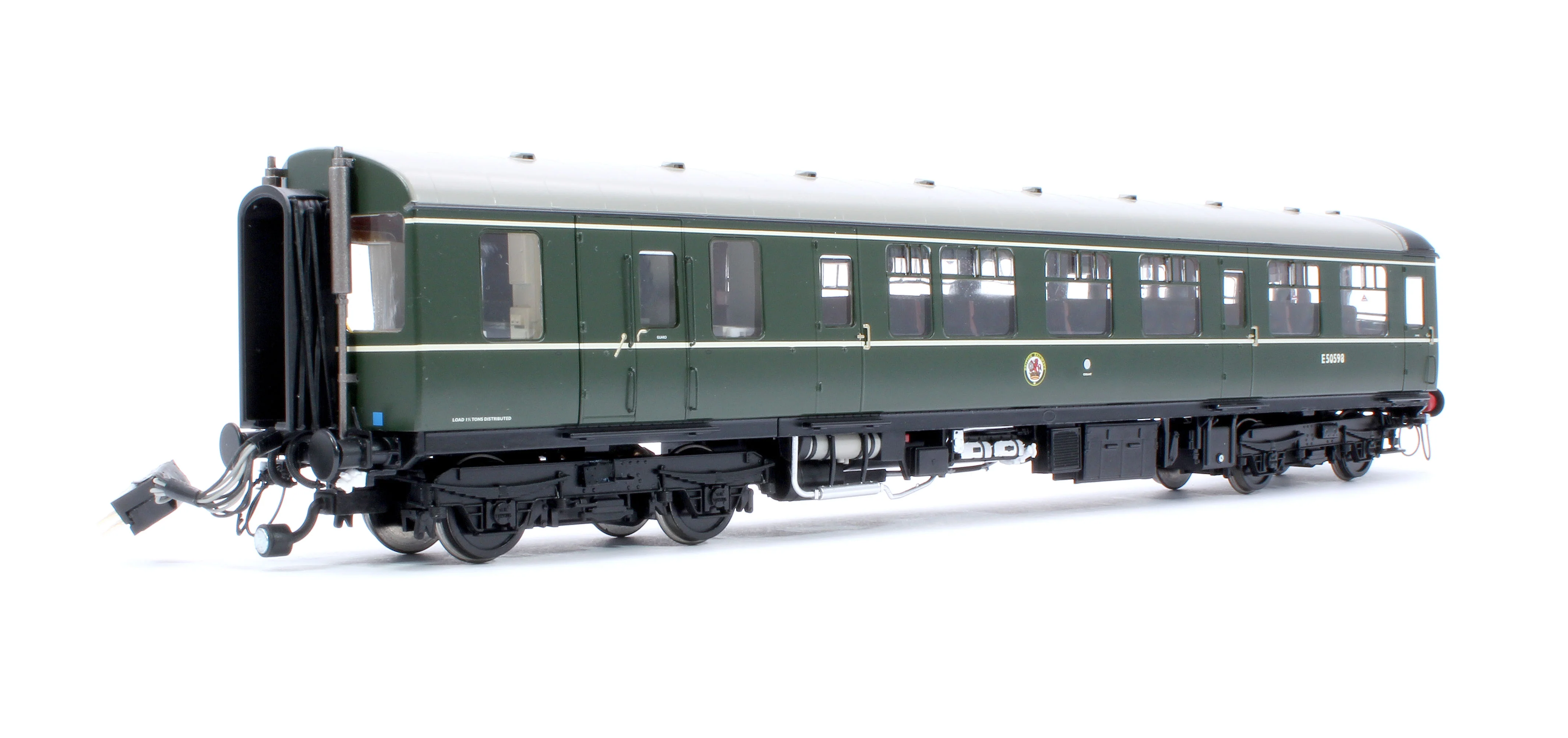 1452 Class 104 2 Car DMU E50598/E56189 BR Green Small Yellow Panels - Image 10