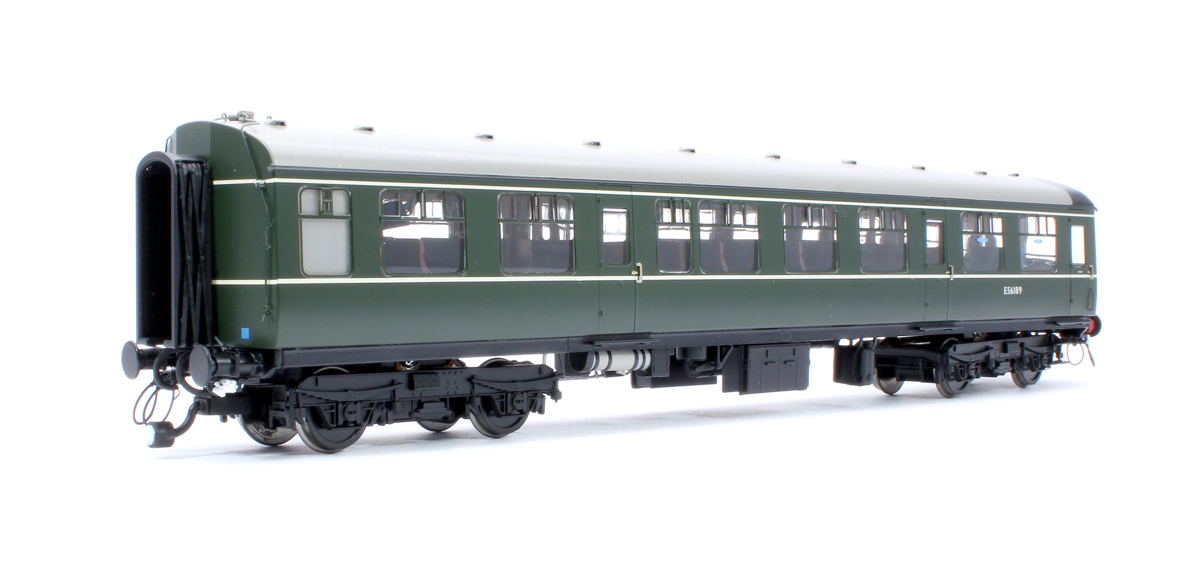 1452 Class 104 2 Car DMU E50598/E56189 BR Green Small Yellow Panels - Image 5