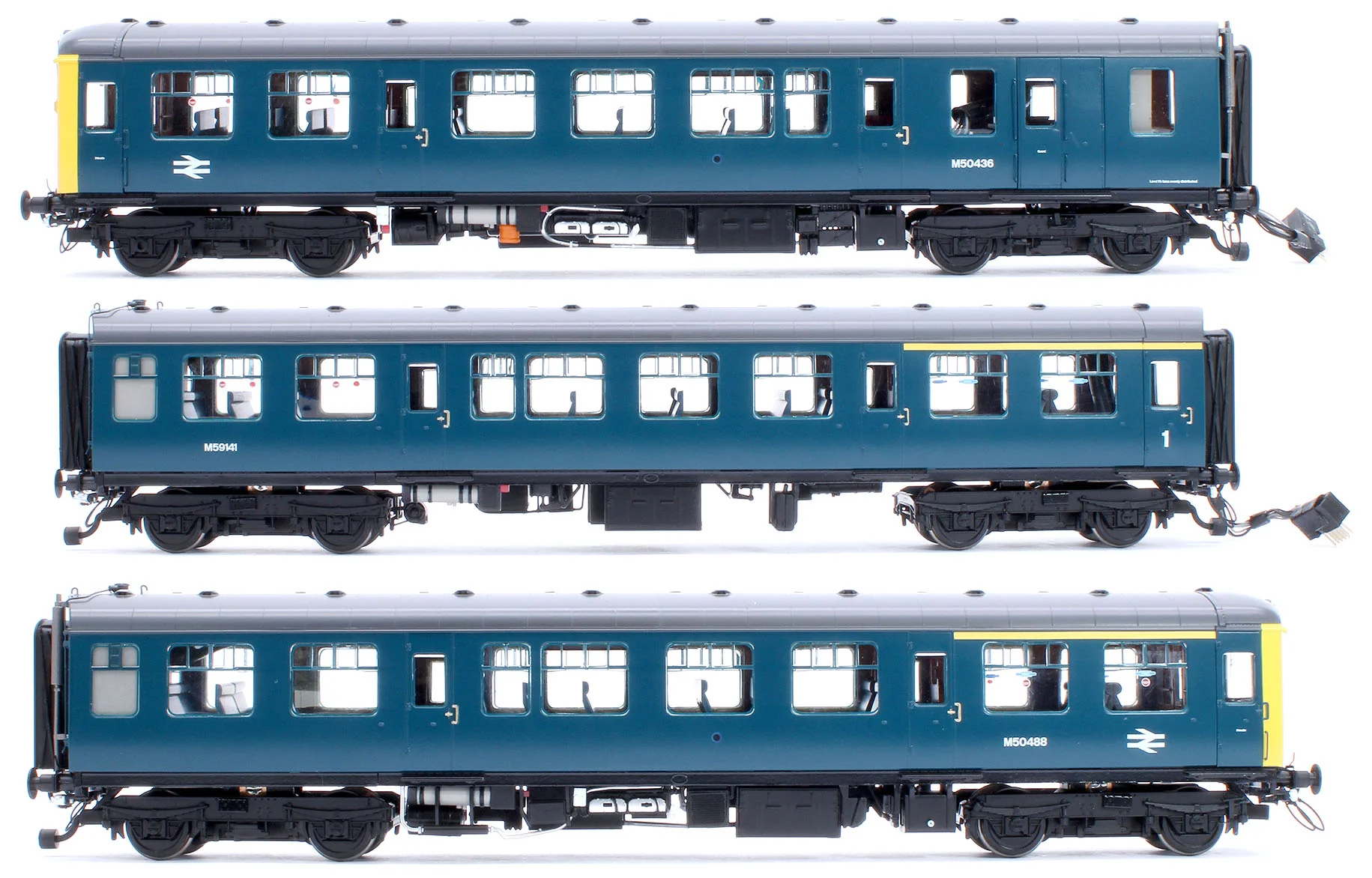 1453 Class 104 3 Car DMU M50436/M59141/M50488 BR Blue (Full Yellow Ends / Headcode Panel)