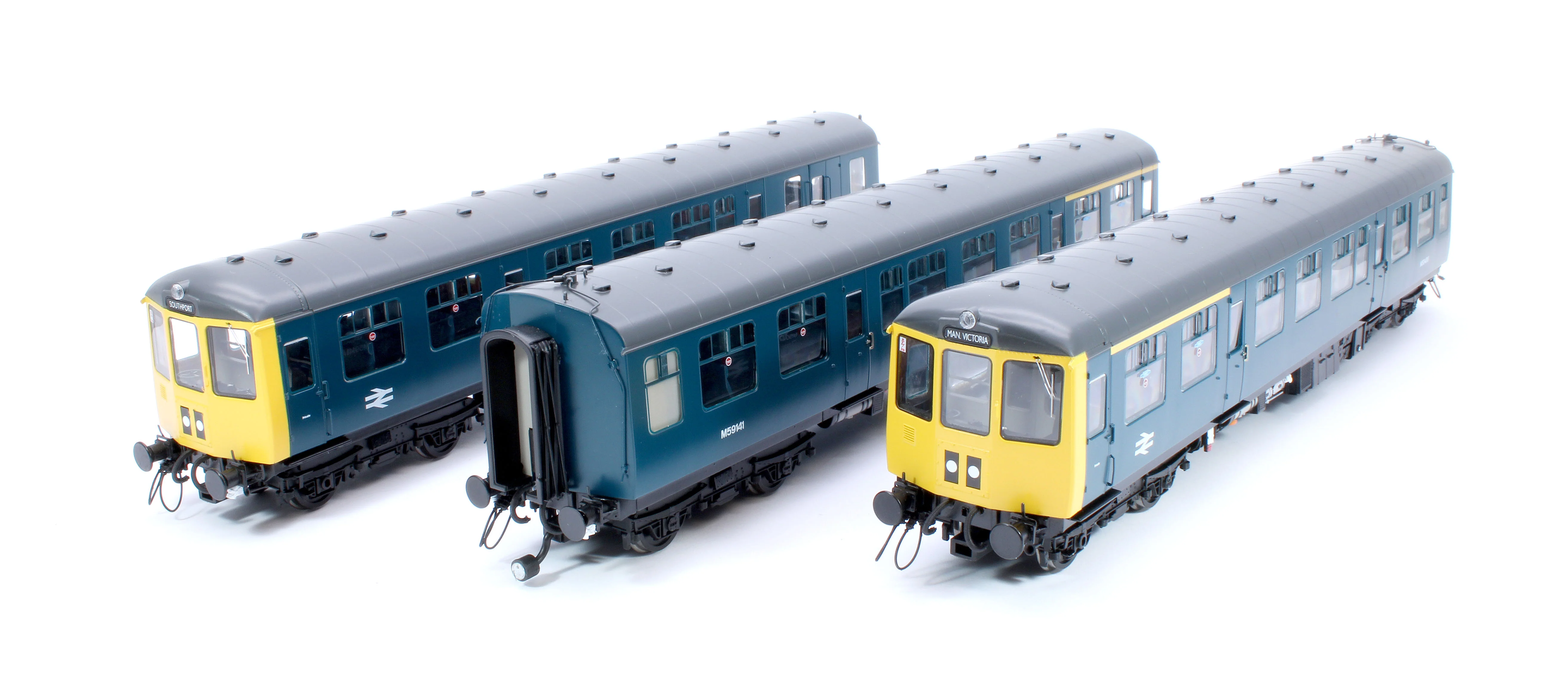 1453 Class 104 3 Car DMU M50436/M59141/M50488 BR Blue (Full Yellow Ends / Headcode Panel) - Image 2