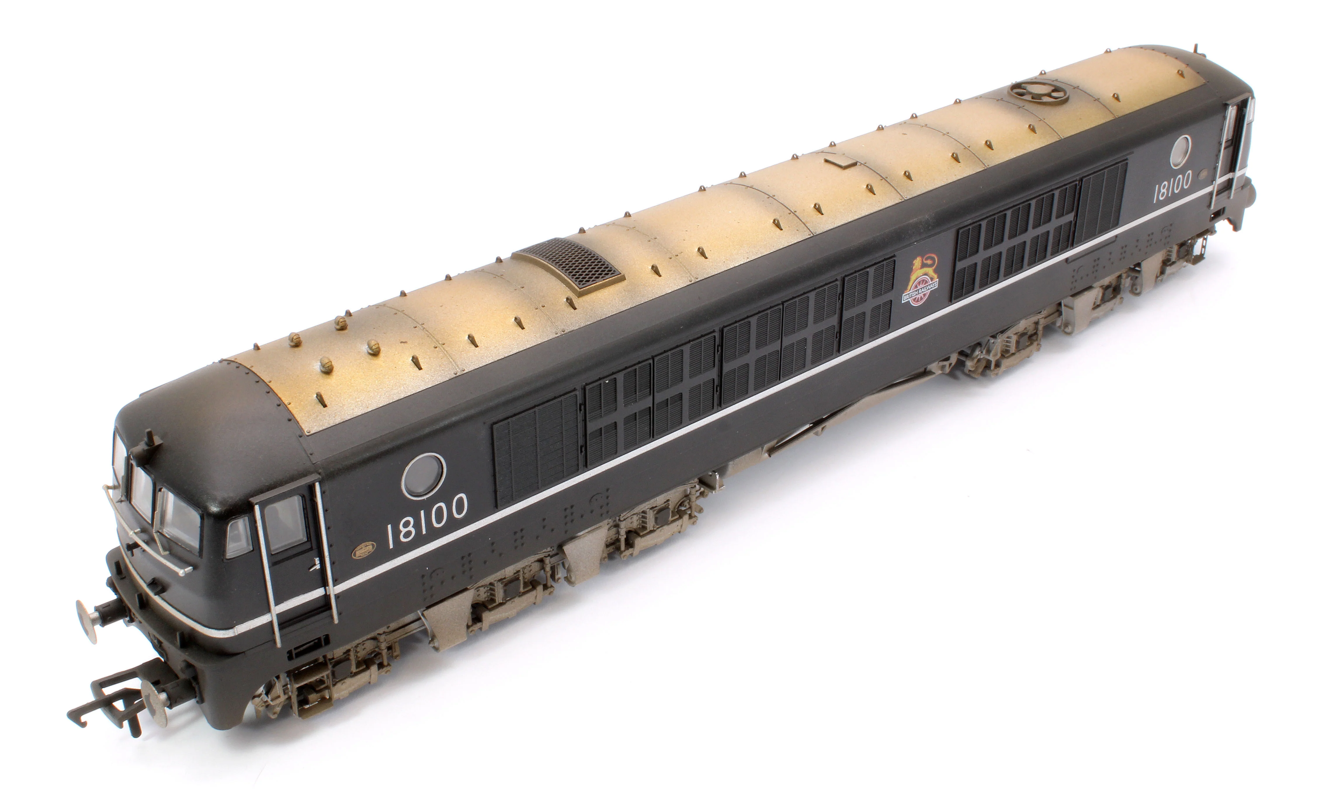 1810W Custom Weathered BR Gas Turbine 18100 Class in BR Black with Silver Trim (As Built 1951) Locomotive - Image 11