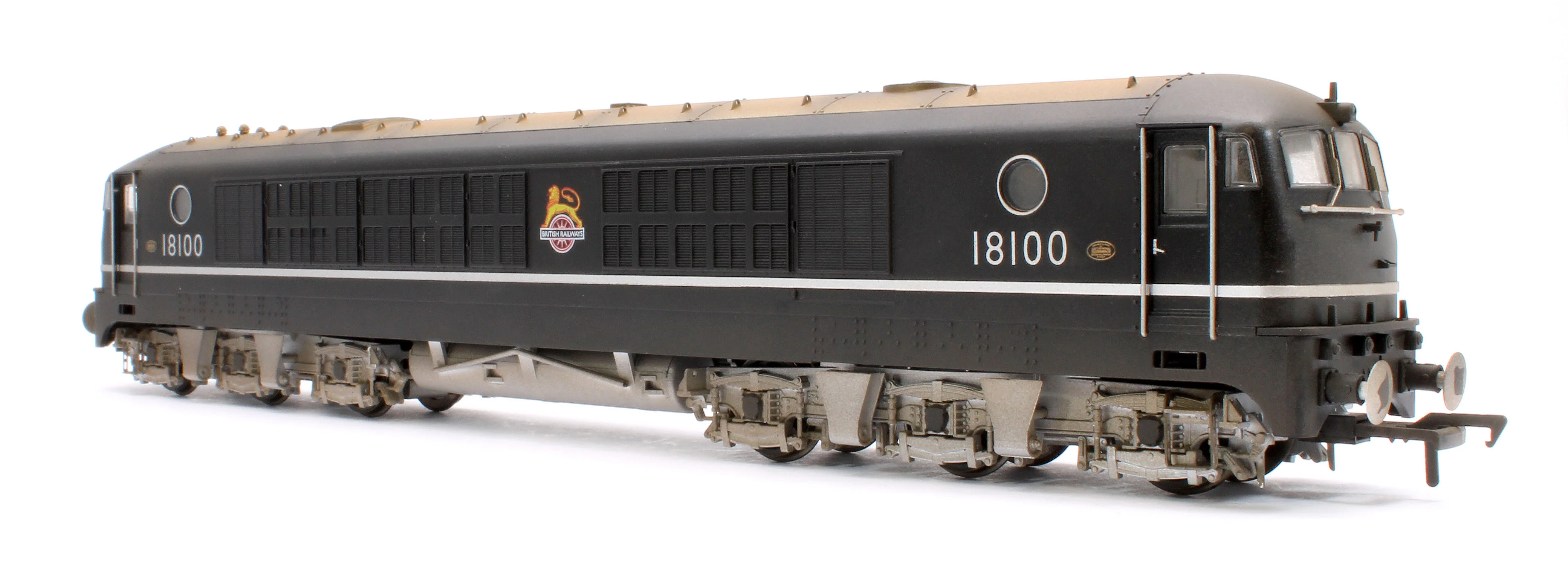 1810W Custom Weathered BR Gas Turbine 18100 Class in BR Black with Silver Trim (As Built 1951) Locomotive - Image 4