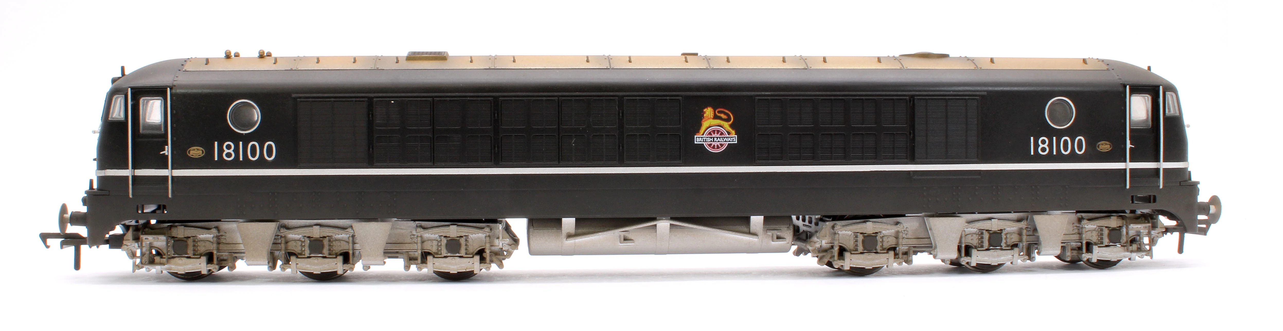 1810W Custom Weathered BR Gas Turbine 18100 Class in BR Black with Silver Trim (As Built 1951) Locomotive - Image 5