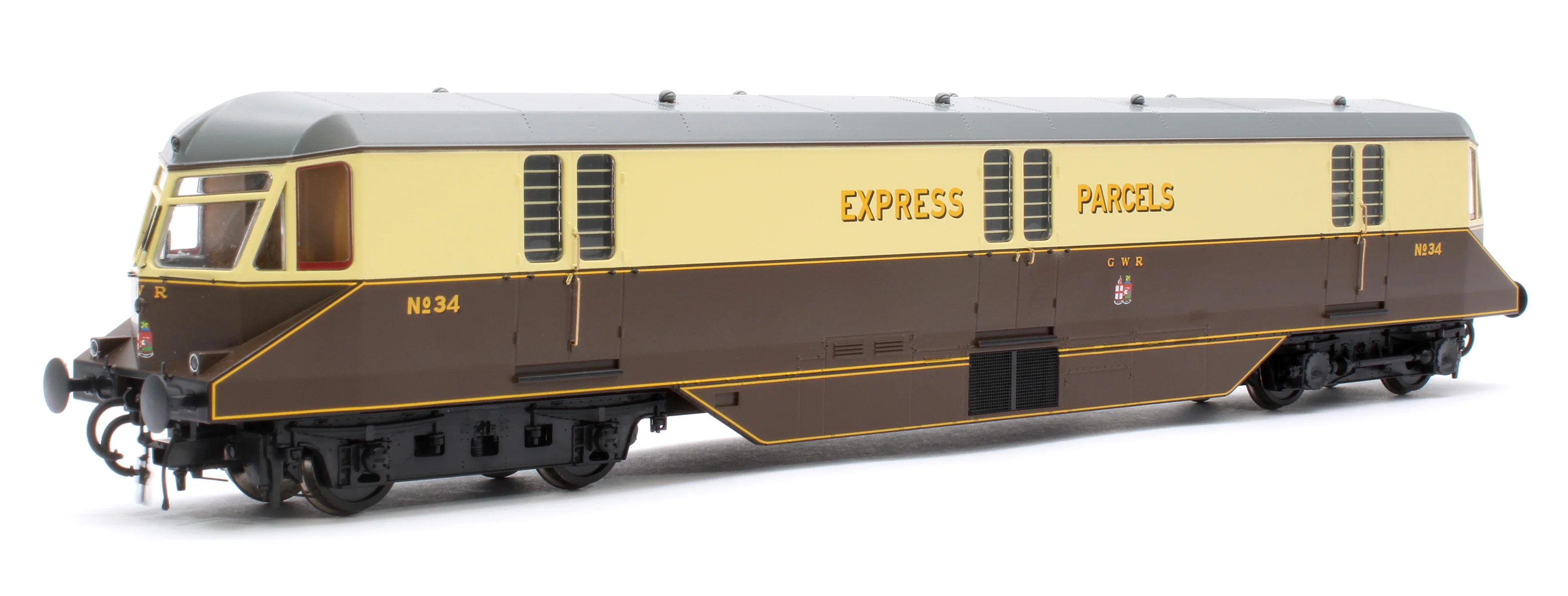 19430 GWR Parcels Railcar GWR Chocolate/Cream No.34 (Dark Grey Roof) Diesel Locomotive
