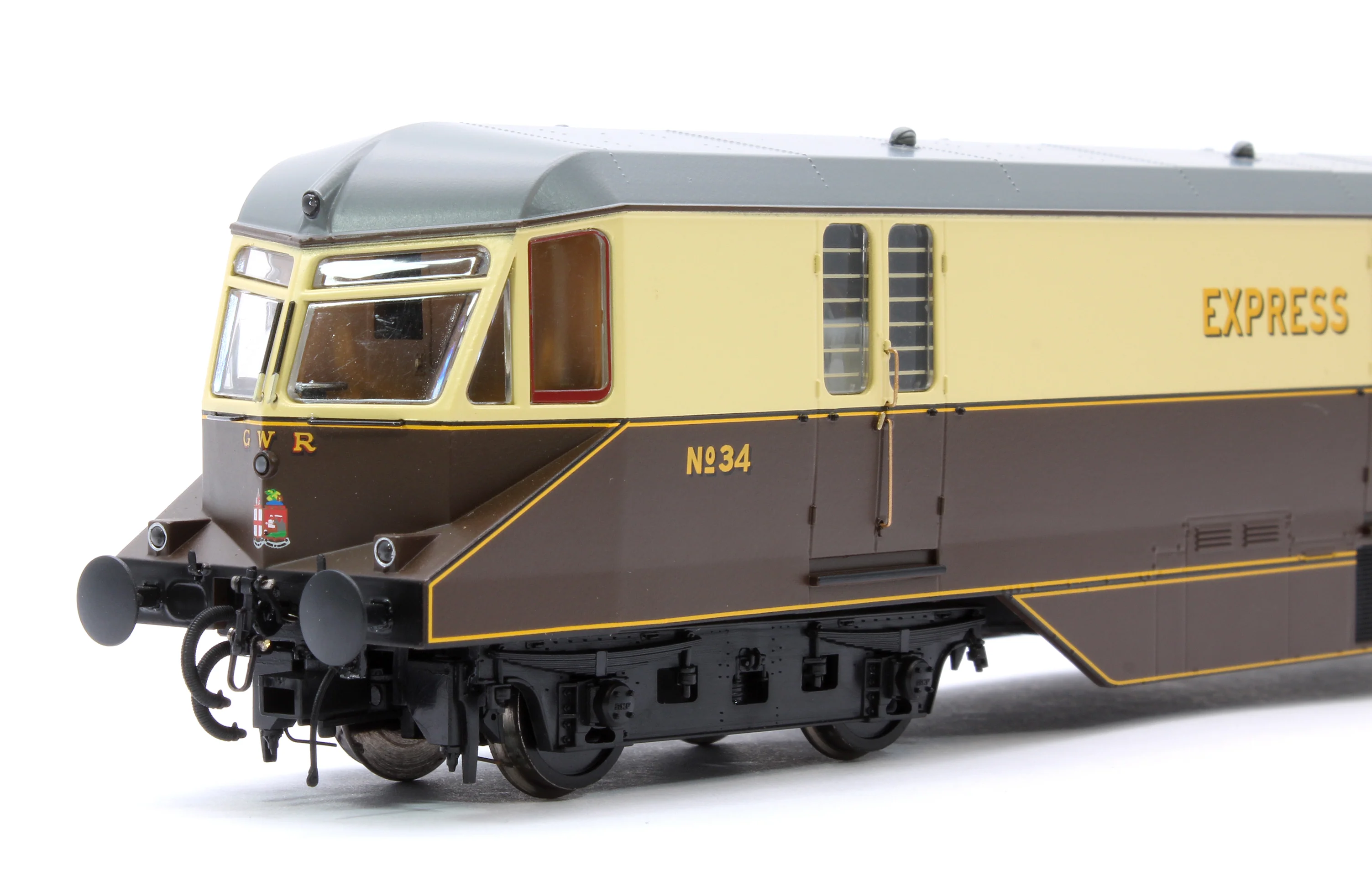 19430 GWR Parcels Railcar GWR Chocolate/Cream No.34 (Dark Grey Roof) Diesel Locomotive - Image 7