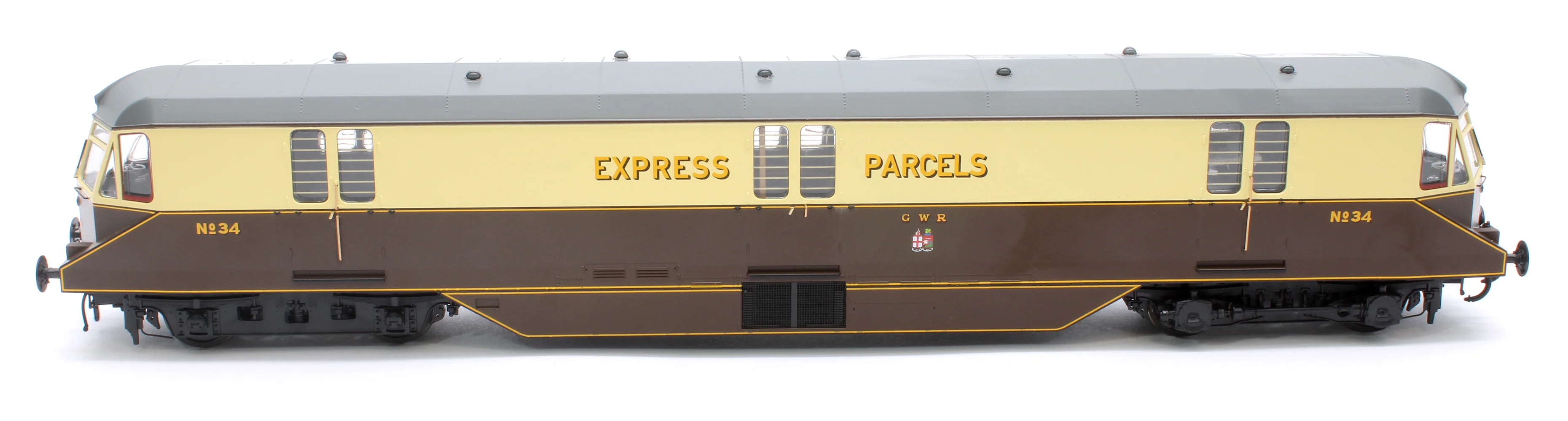 19430 GWR Parcels Railcar GWR Chocolate/Cream No.34 (Dark Grey Roof) Diesel Locomotive - Image 9