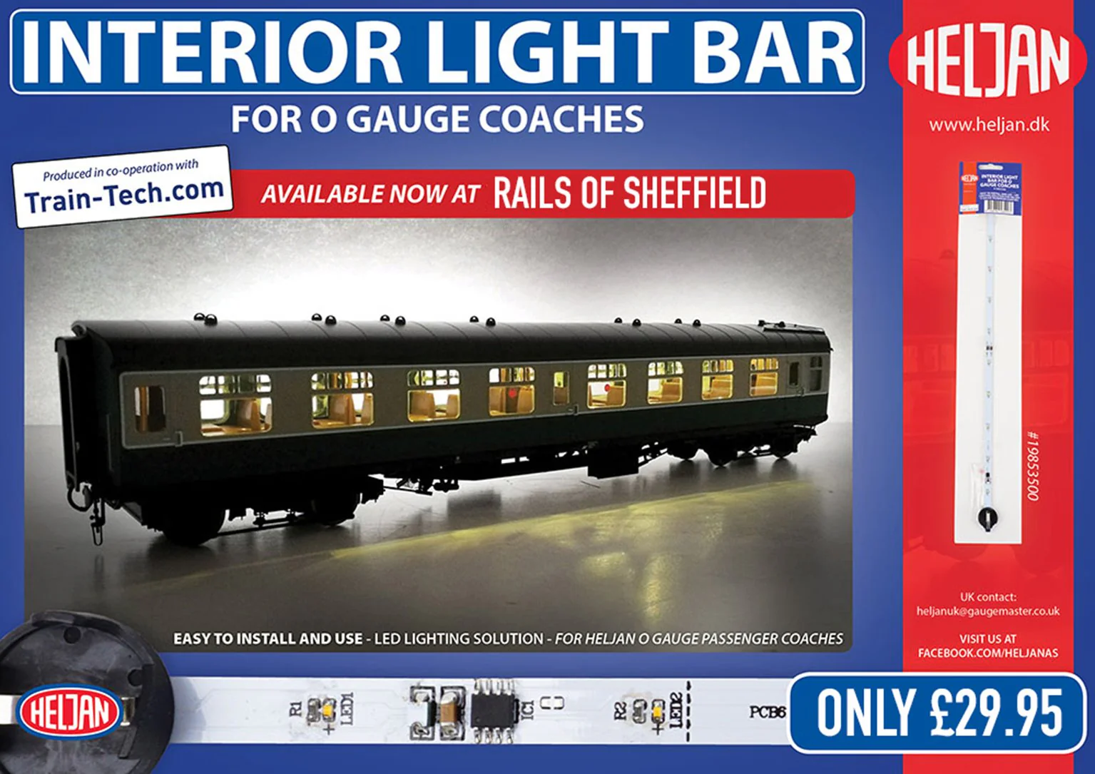 19853500 Lighting Kit for O gauge Mk1/Mk2 coaches