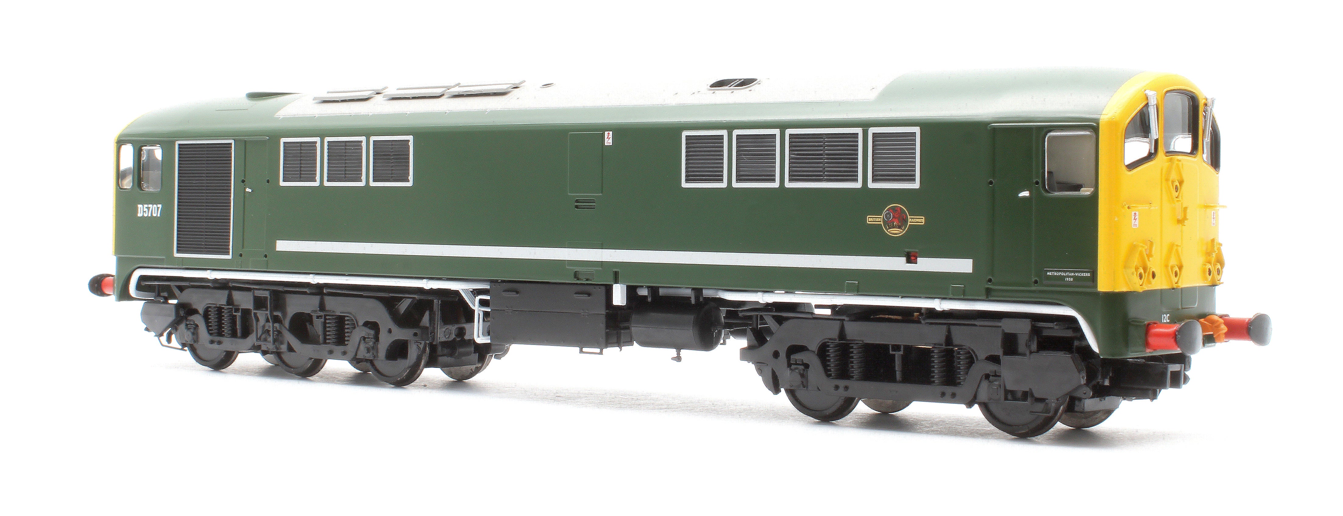 2802 Class 28 Co-Bo BR Green Full Yellow Ends D5707 Diesel Locomotive - Image 4