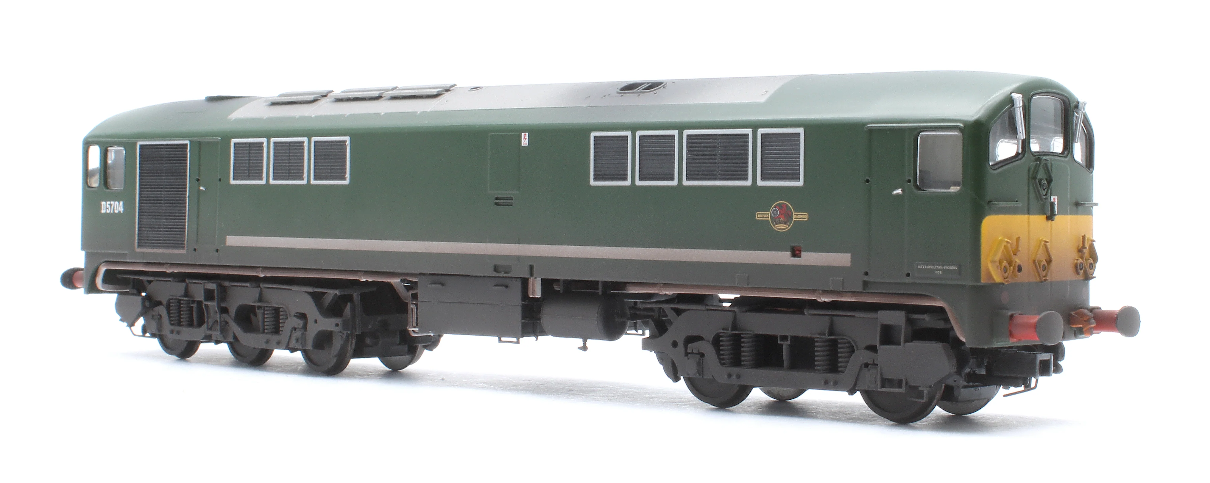 2818 Class 28 Co-Bo BR Green Small Yellow Panels D5704 Diesel Locomotive - Weathered - Image 4