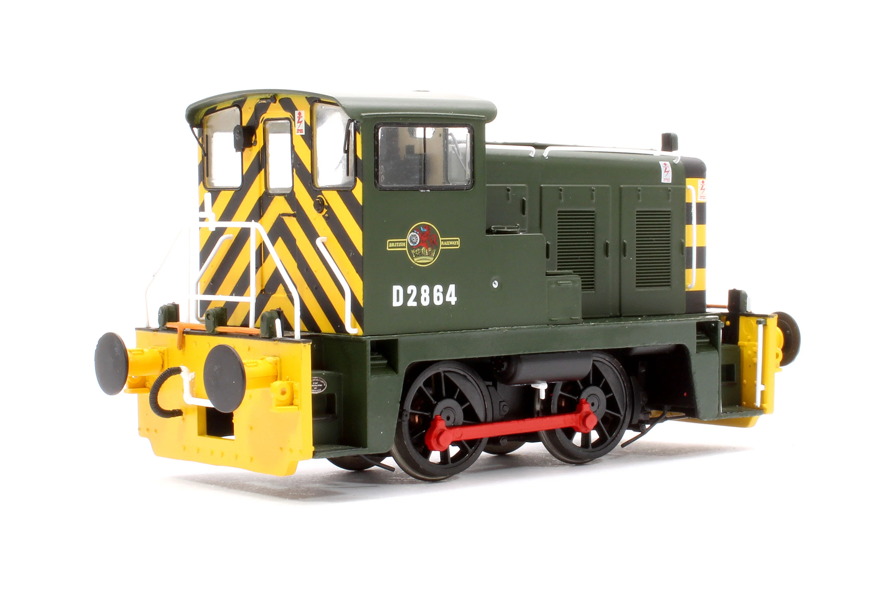 2841 Class 02 D2864 BR Green Wasp Stripes with Yellow Bufferbeam Diesel Locomotive - Image 3