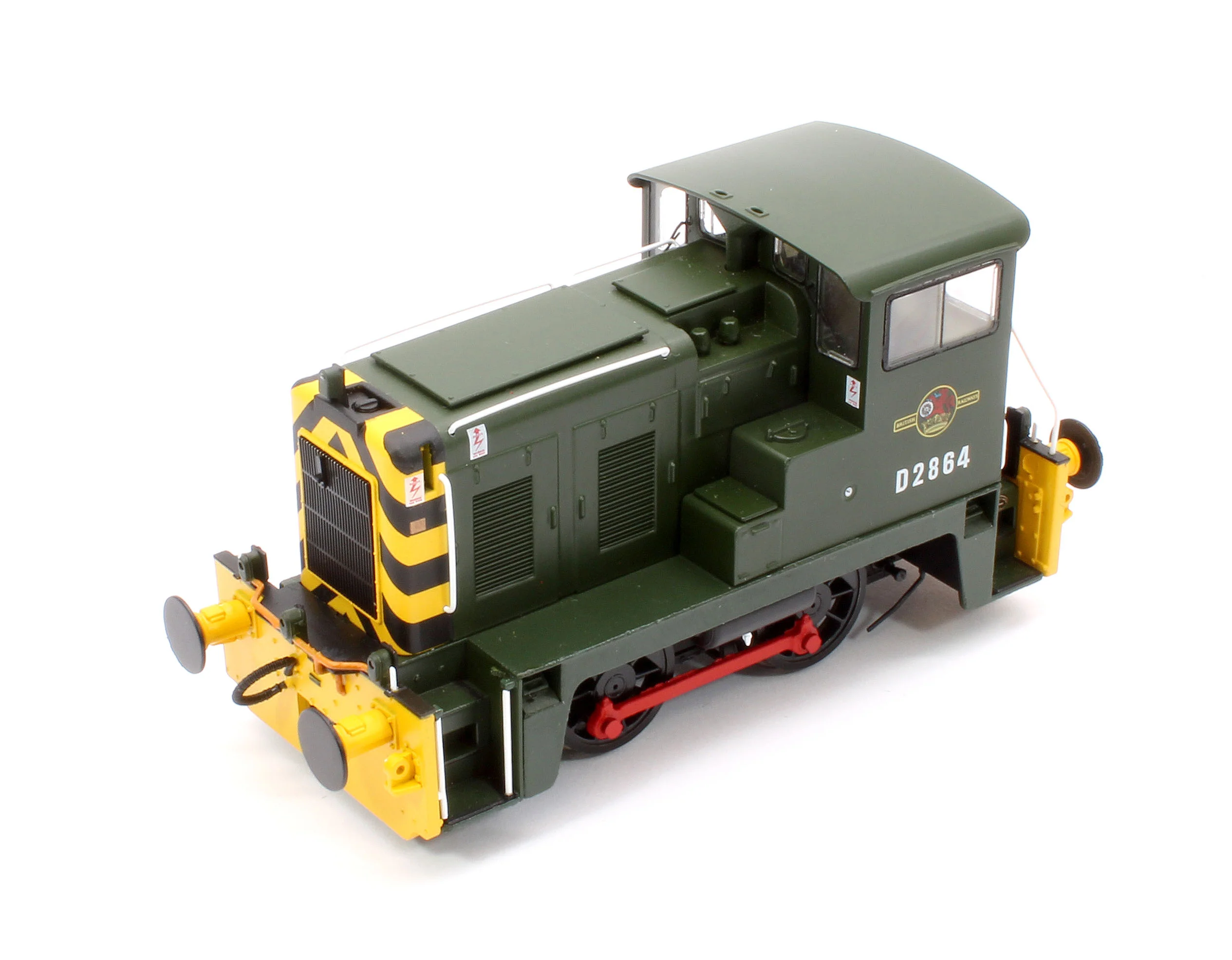 2841 Class 02 D2864 BR Green Wasp Stripes with Yellow Bufferbeam Diesel Locomotive - Image 9