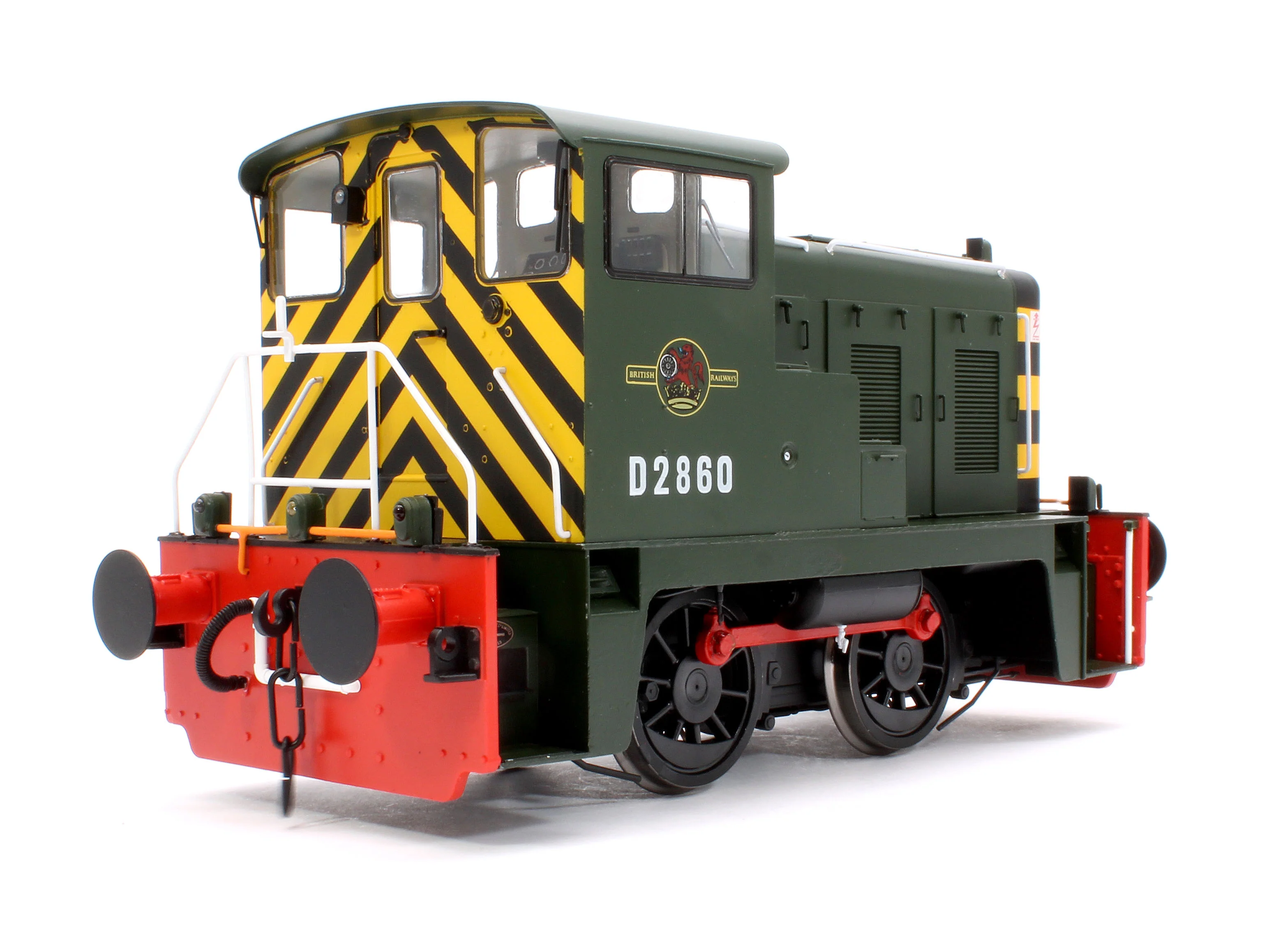 2871 Class 02 BR Green D2860 (Wasp Stripes) Diesel Locomotive - Image 3