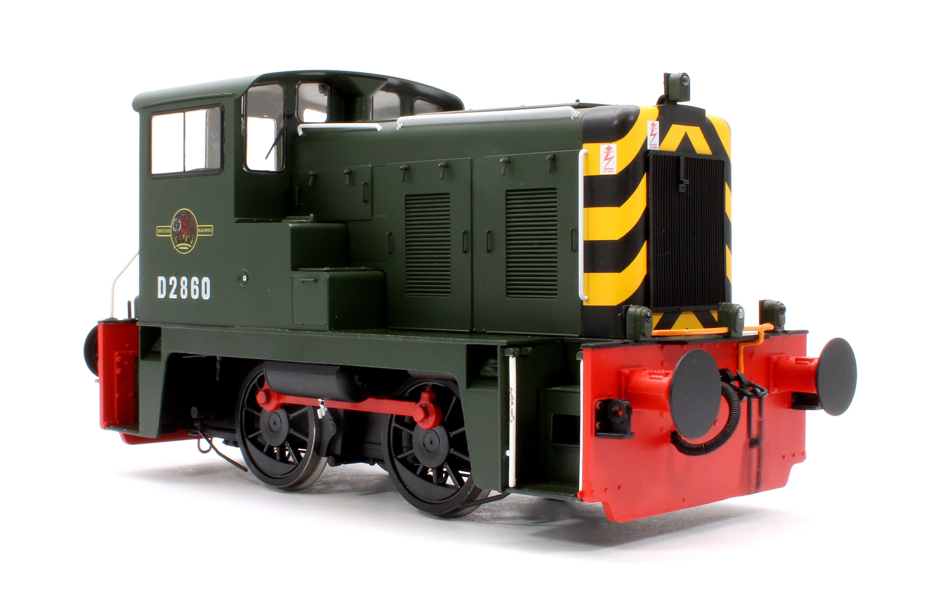 2871 Class 02 BR Green D2860 (Wasp Stripes) Diesel Locomotive - Image 4