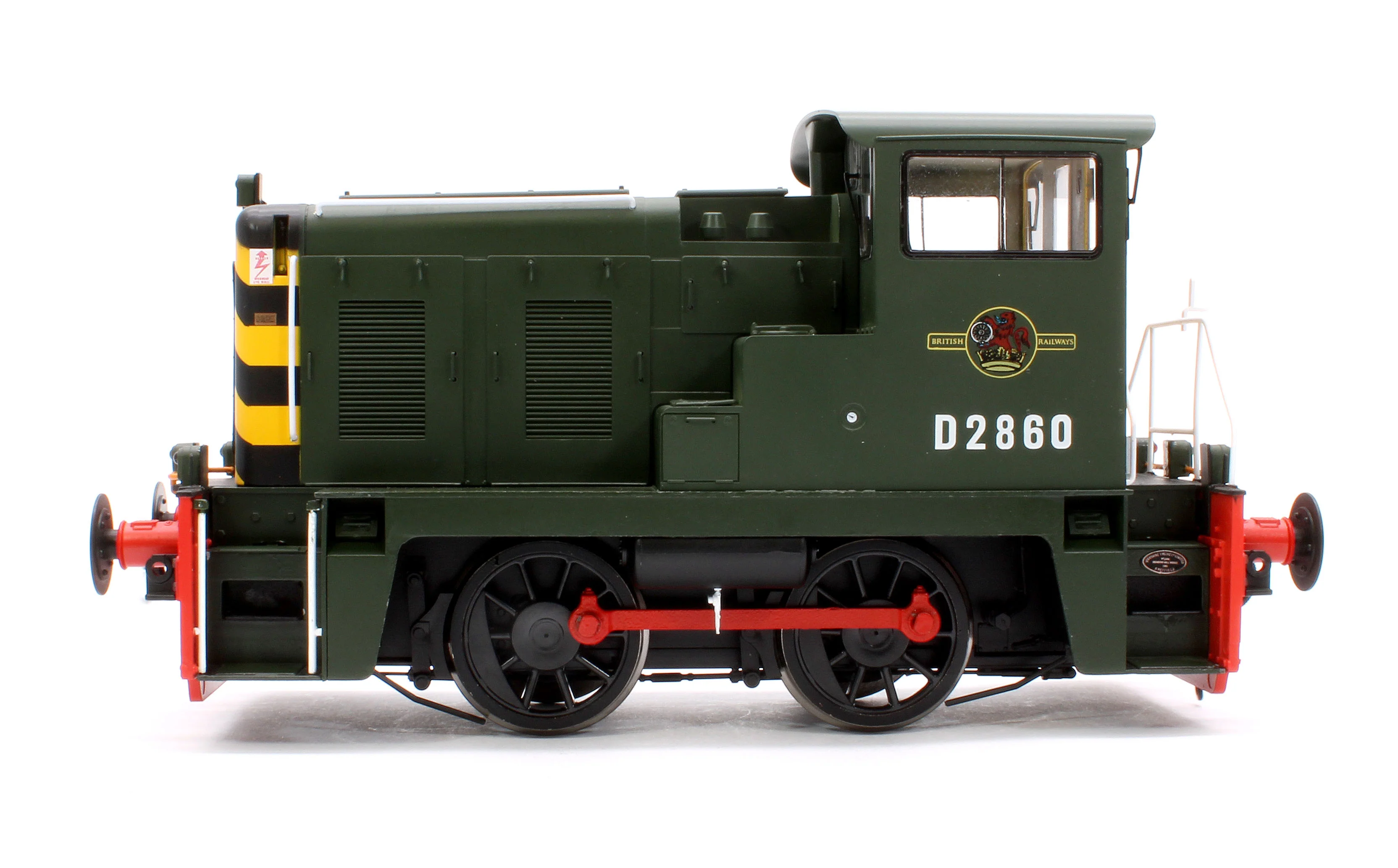 2871 Class 02 BR Green D2860 (Wasp Stripes) Diesel Locomotive - Image 5