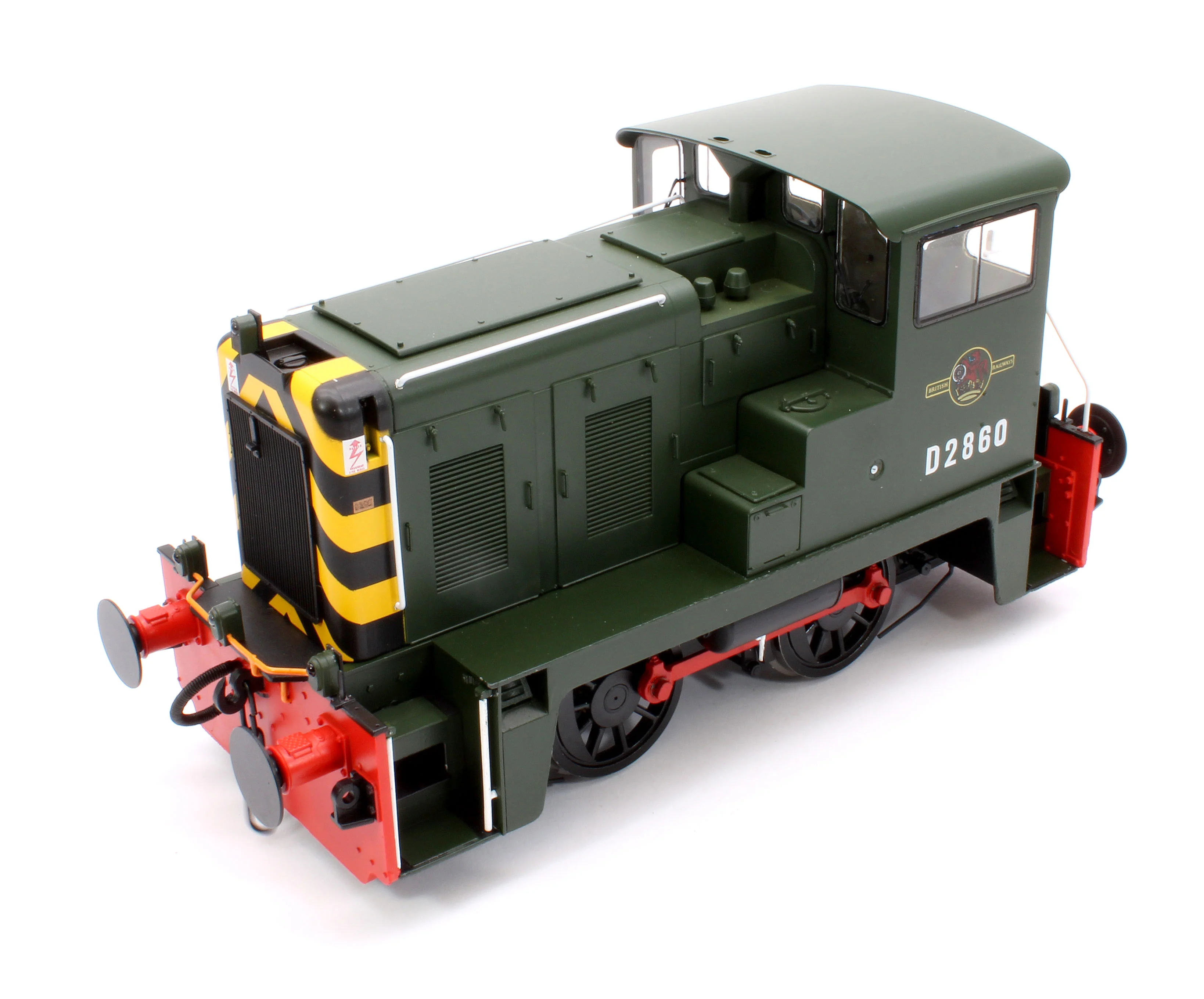 2871 Class 02 BR Green D2860 (Wasp Stripes) Diesel Locomotive - Image 9