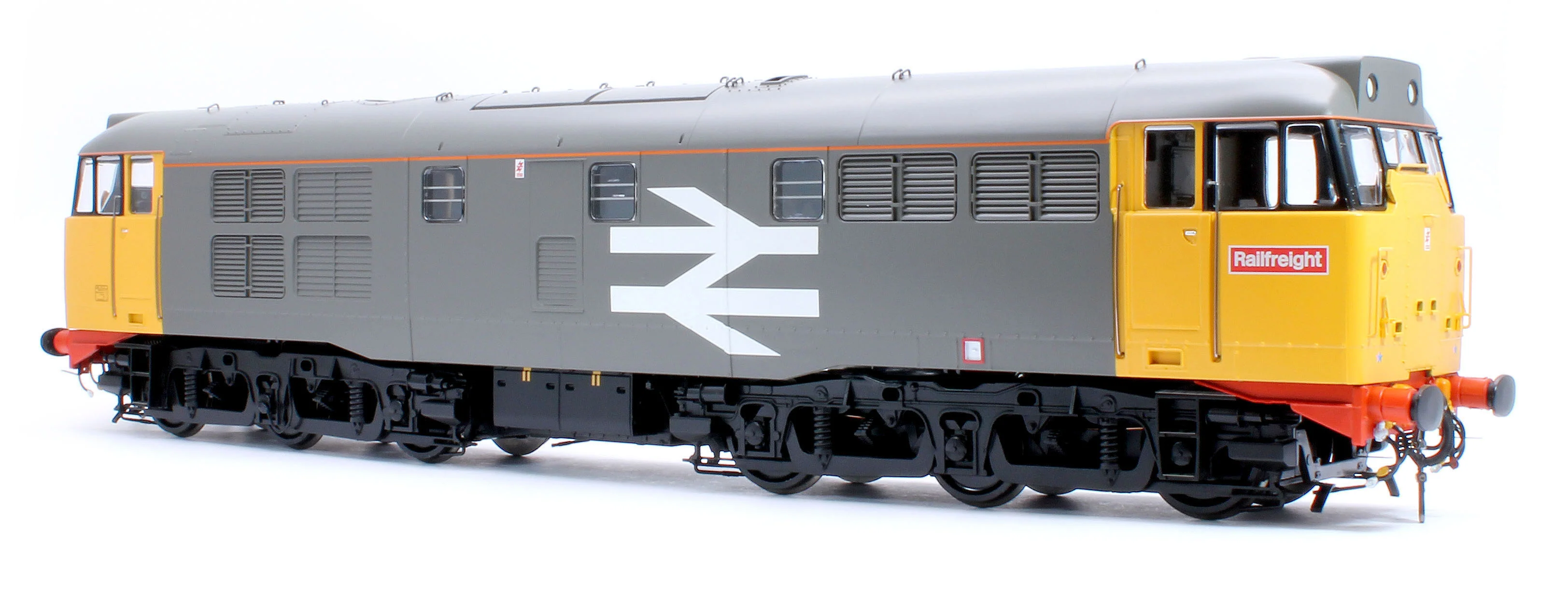 3124 Class 31 Railfreight Large Logo Grey/Yellow Unnumbered Diesel Locomotive - Image 3