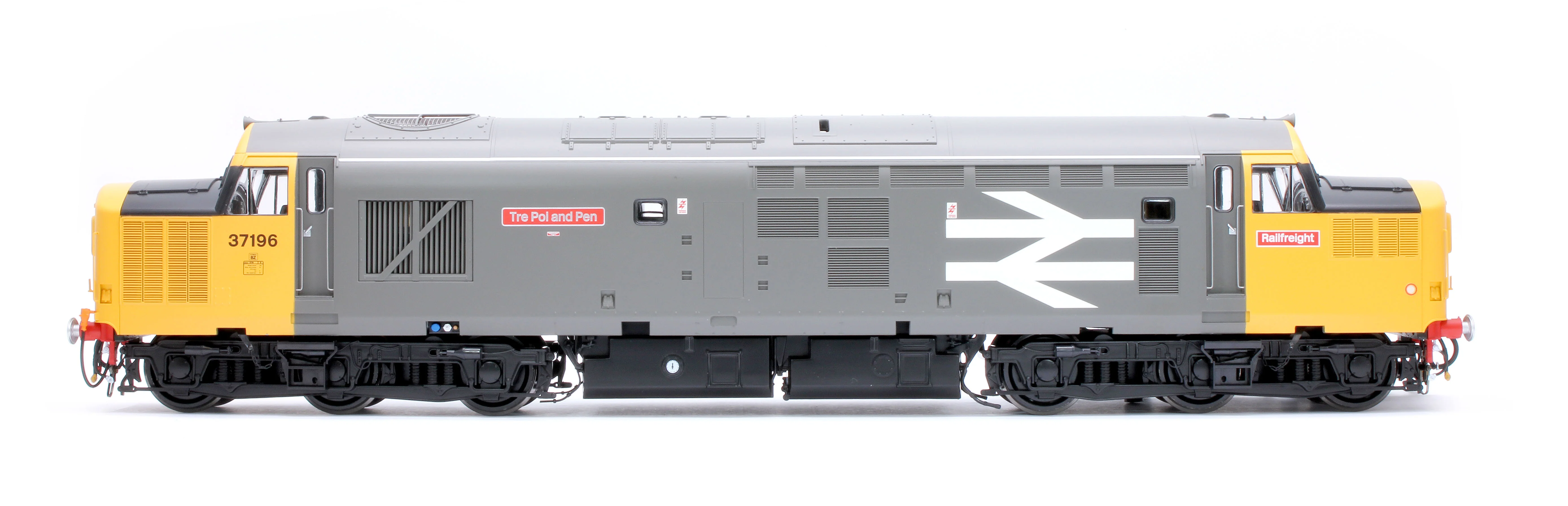 3732 Class 37/0 Railfreight Large Logo Grey No.37196 Tre Pol and Pen (Centre Headcode) Diesel Locomotive - Image 5