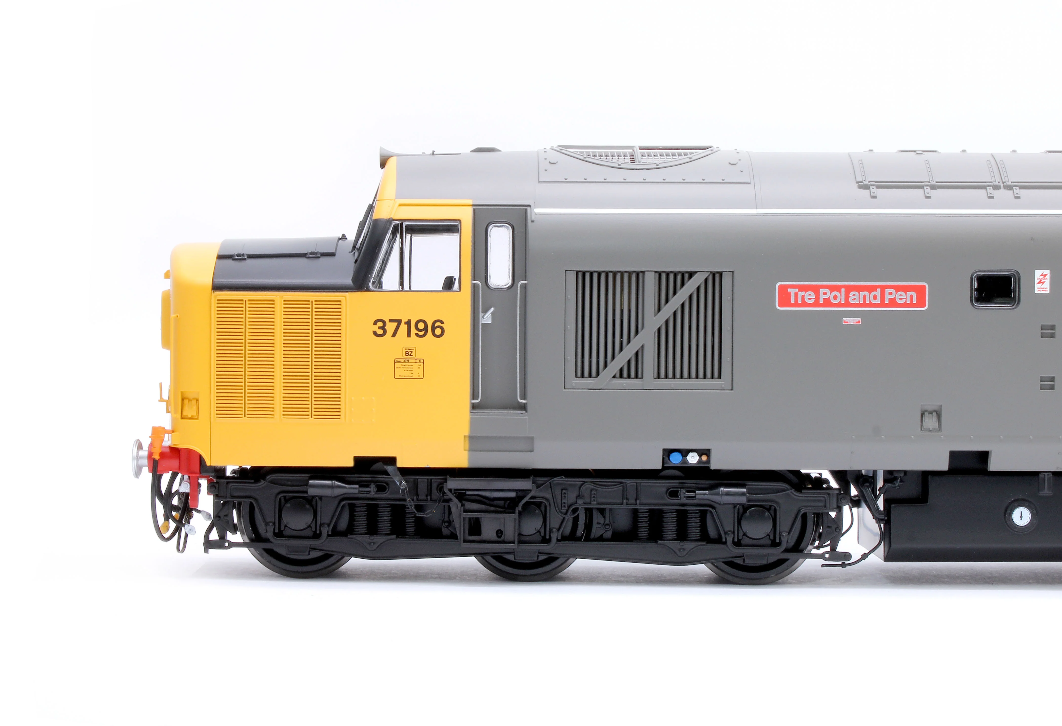 3732 Class 37/0 Railfreight Large Logo Grey No.37196 Tre Pol and Pen (Centre Headcode) Diesel Locomotive - Image 6