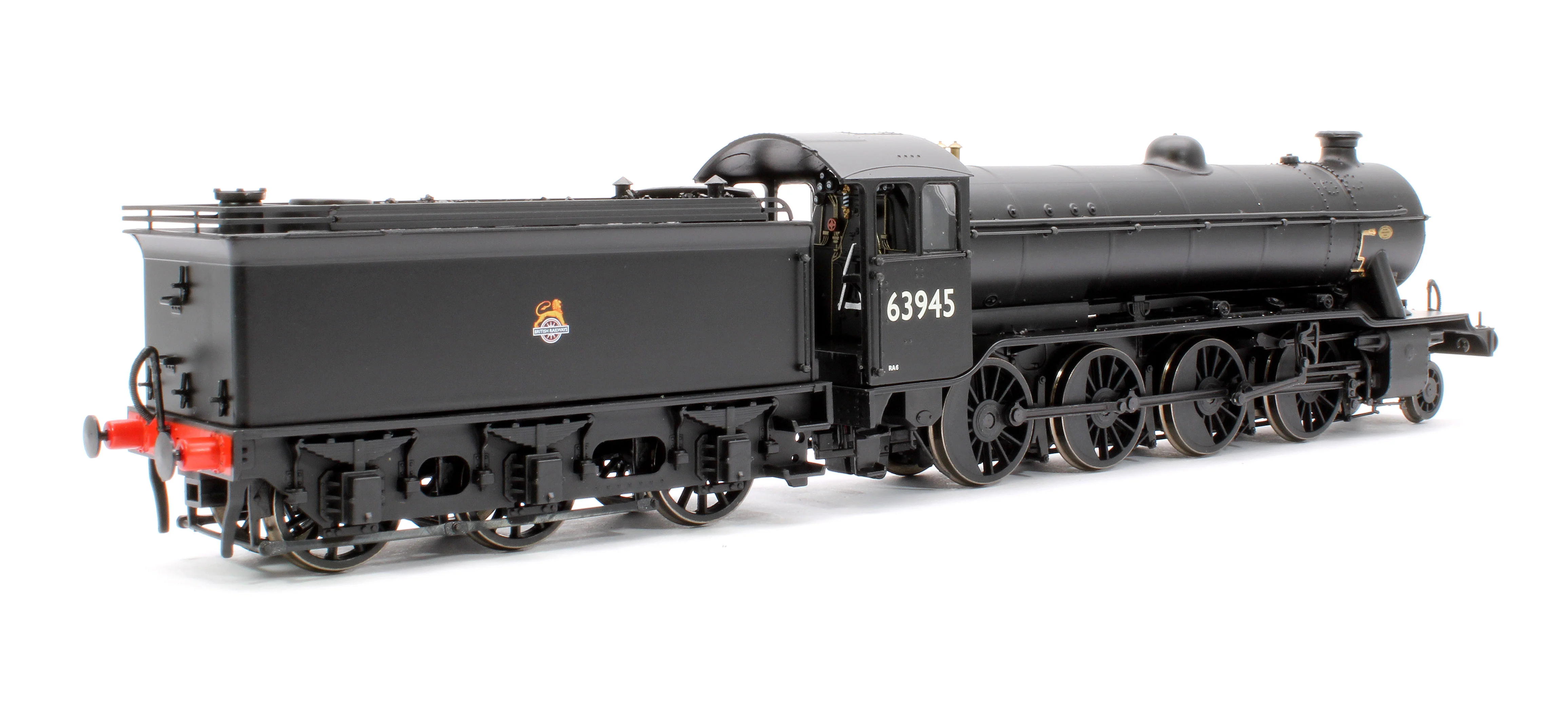 3942 Class O2/4 'Tango' BR early emblem black No. 63945 with low running plate, LNER cab and GN tender, short chimney - Image 3