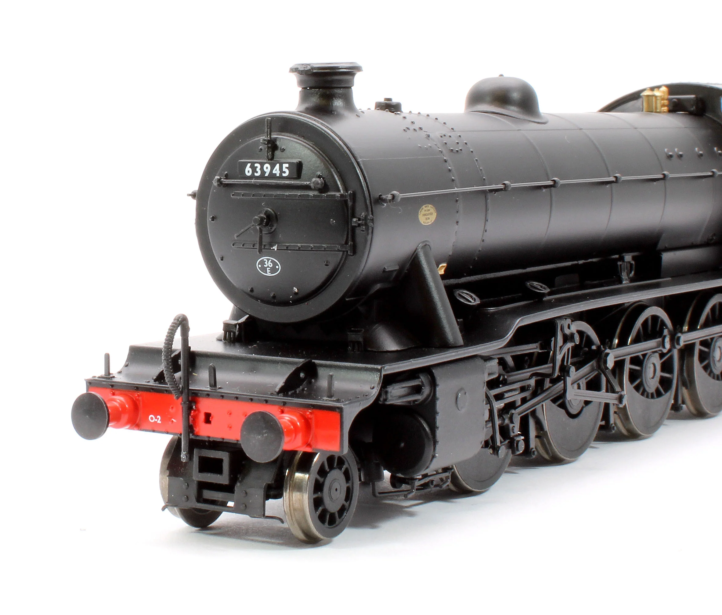 3942 Class O2/4 'Tango' BR early emblem black No. 63945 with low running plate, LNER cab and GN tender, short chimney - Image 7