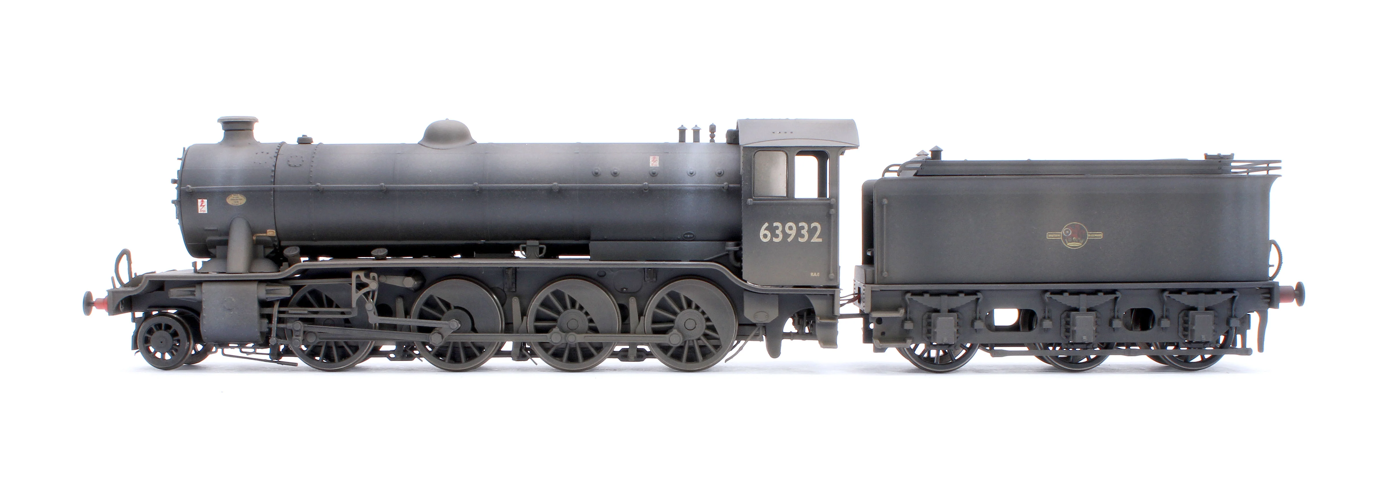 3943W Custom Weathered Class O2/4 'Tango' BR late crest black No. 63932 with low running plate, side window cab and GN tender, short chimney - Image 2